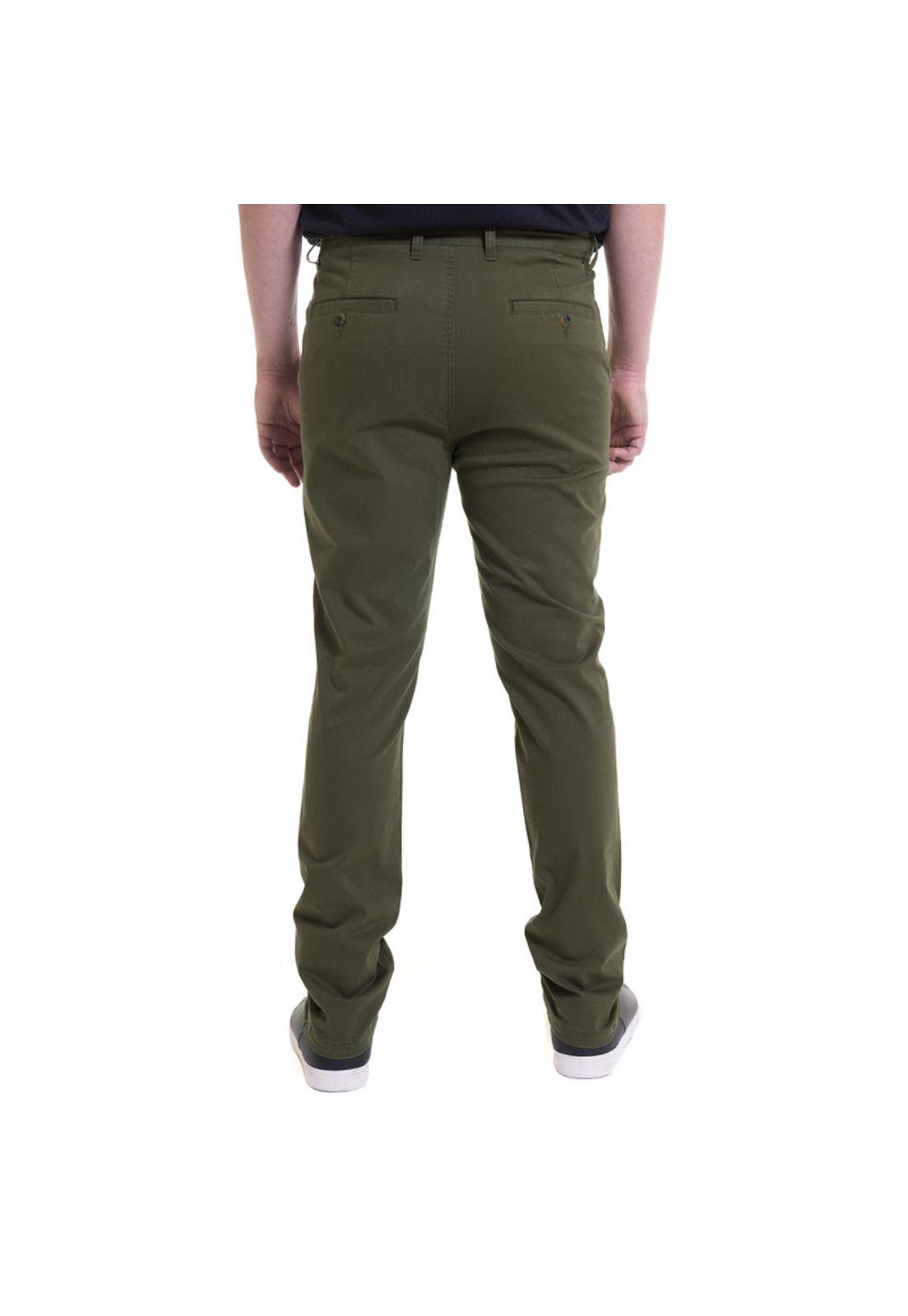 Pantalon Frente Plano Spandex Khaki-1