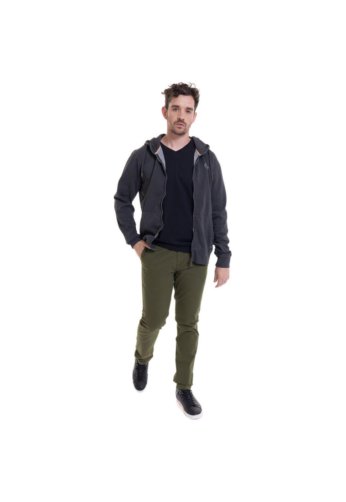 Pantalon Frente Plano Spandex Khaki-2