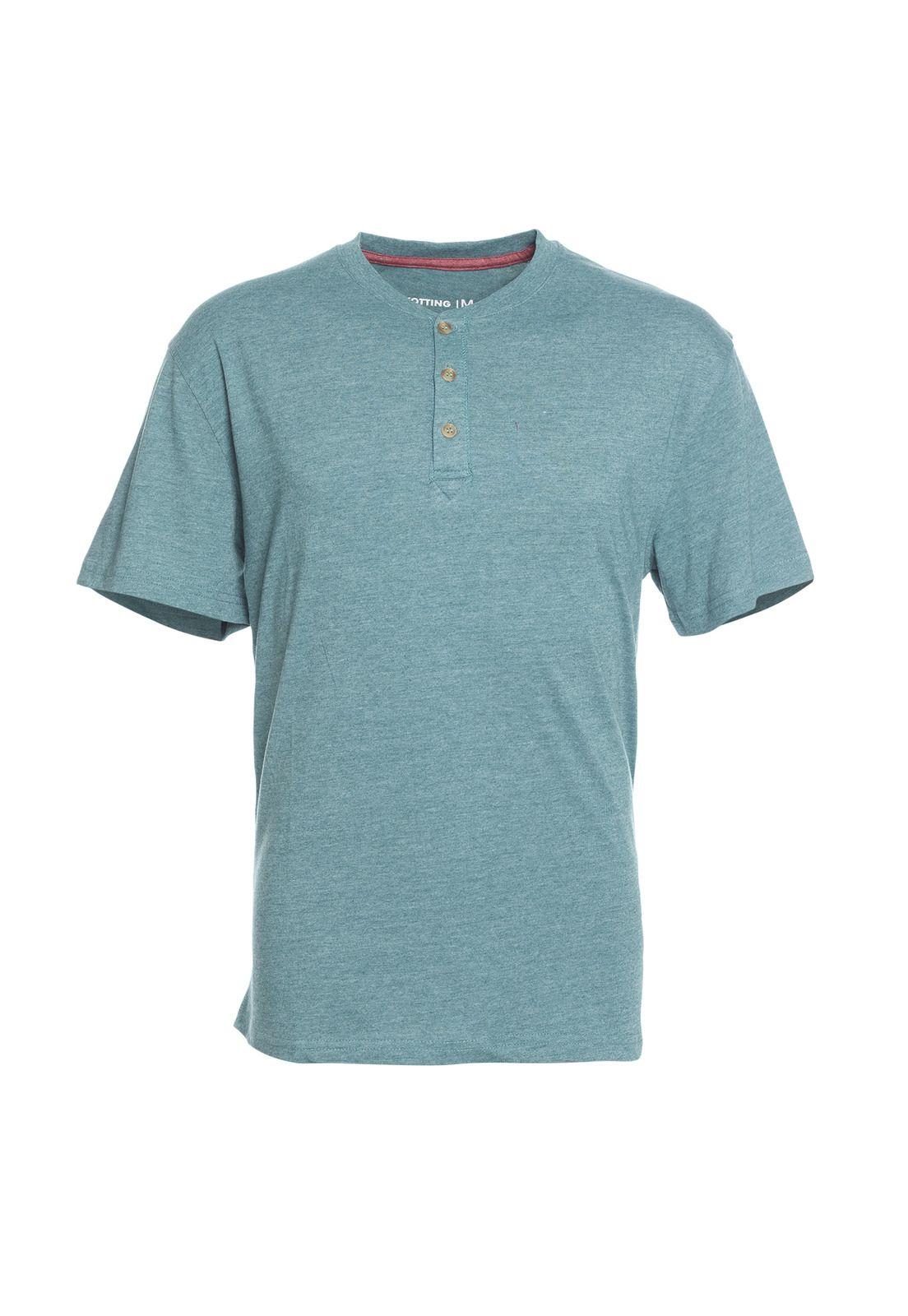 Polera Manga Corta Jersey Botónes Verde petróleo-0