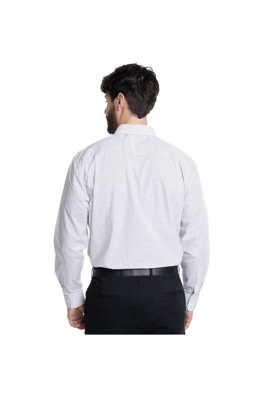CAMISA HOMBRE CUELLO SEMI ITALIANO BOLSILLO PECHO CUADRO CLÁSICO-1