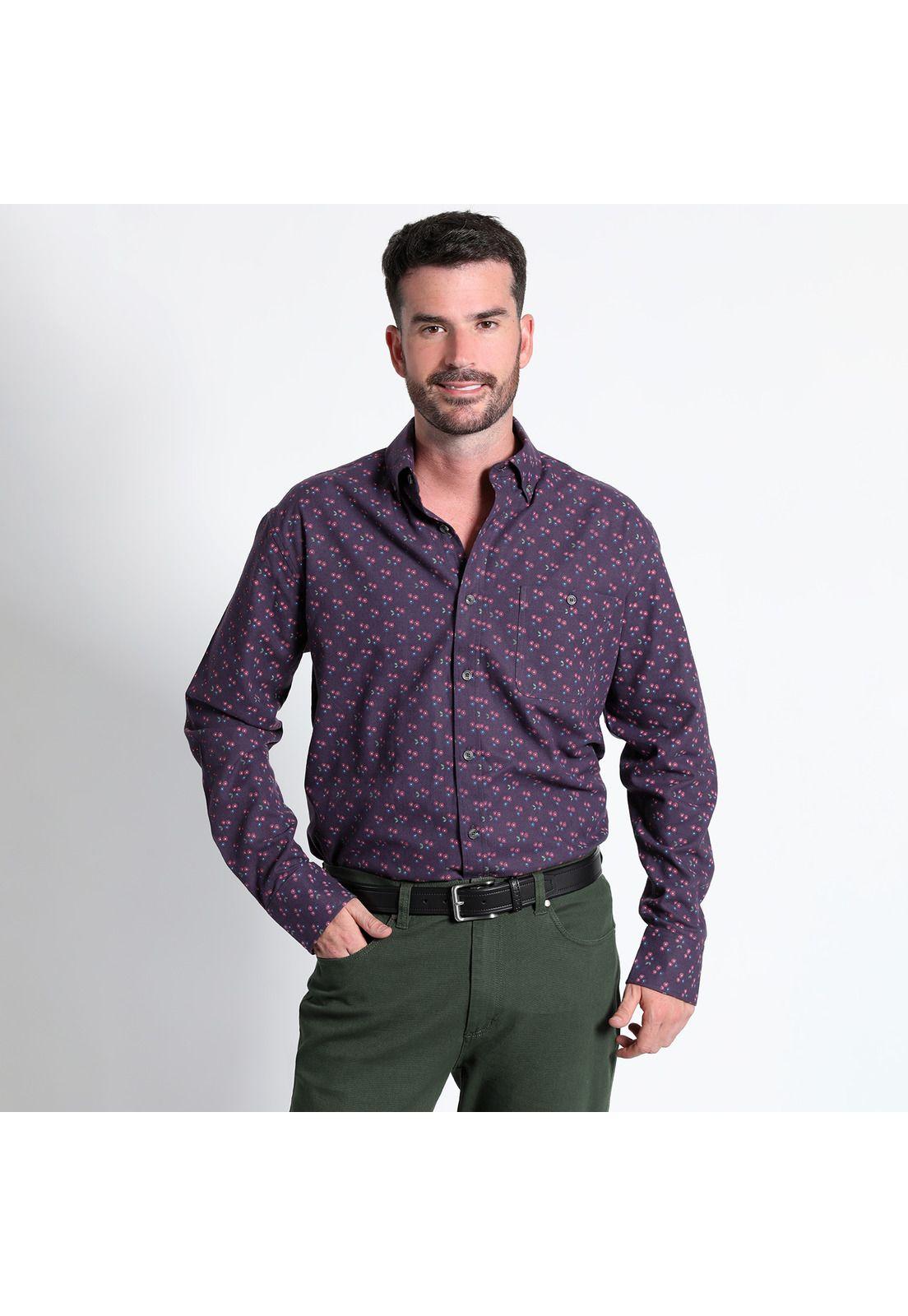 Camisa Villela Estampada Manga Larga-0