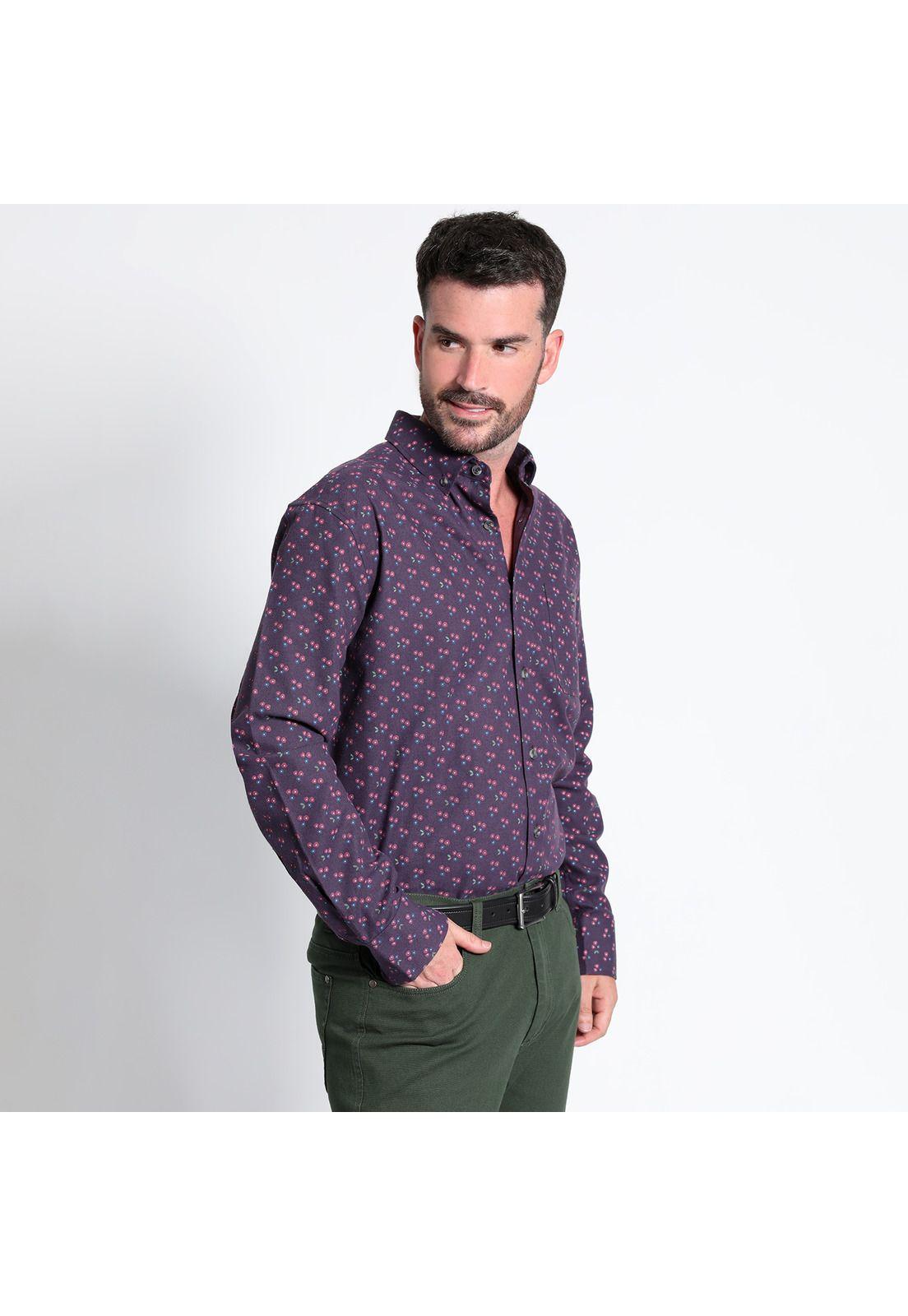Camisa Villela Estampada Manga Larga-1