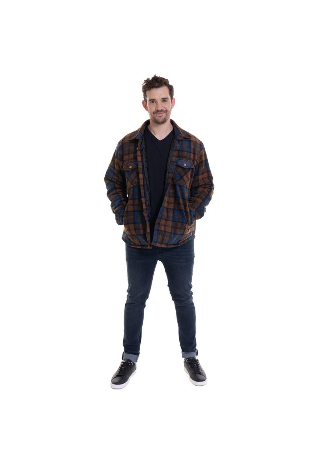 Chaqueta Micropolar Estampada Terracota-2