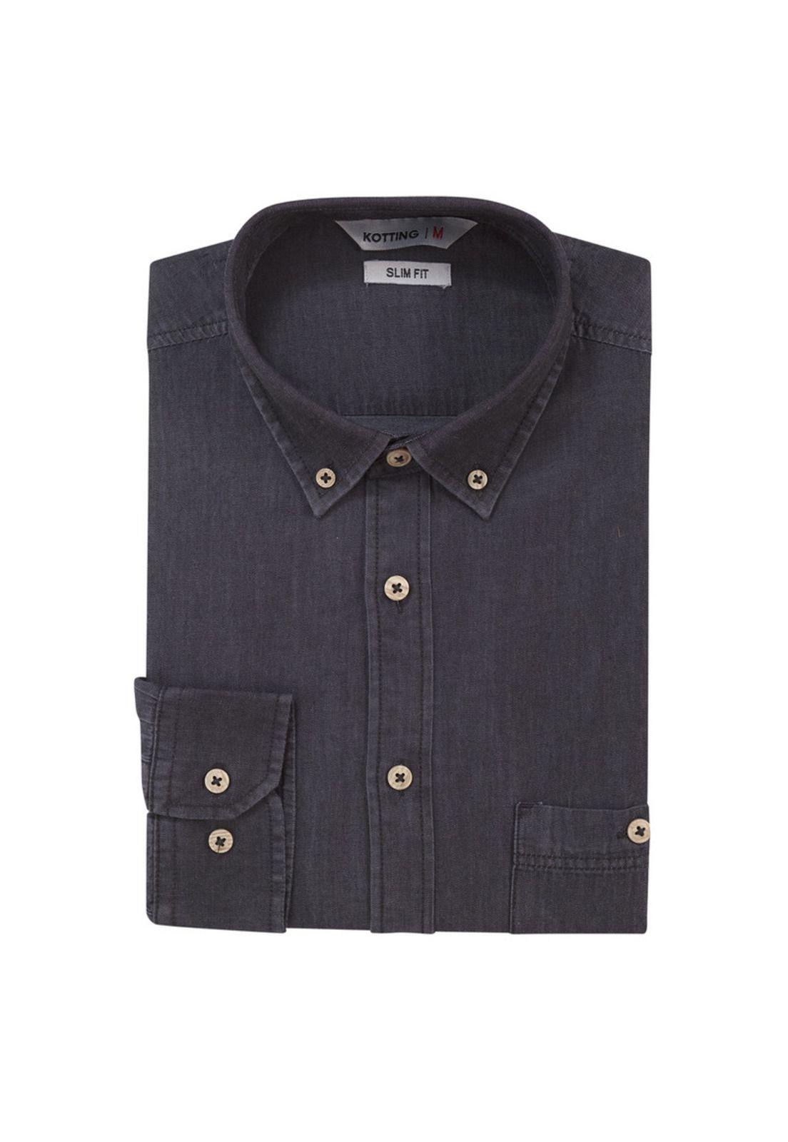 Camisa Manga Larga Denim Slim Fit-4