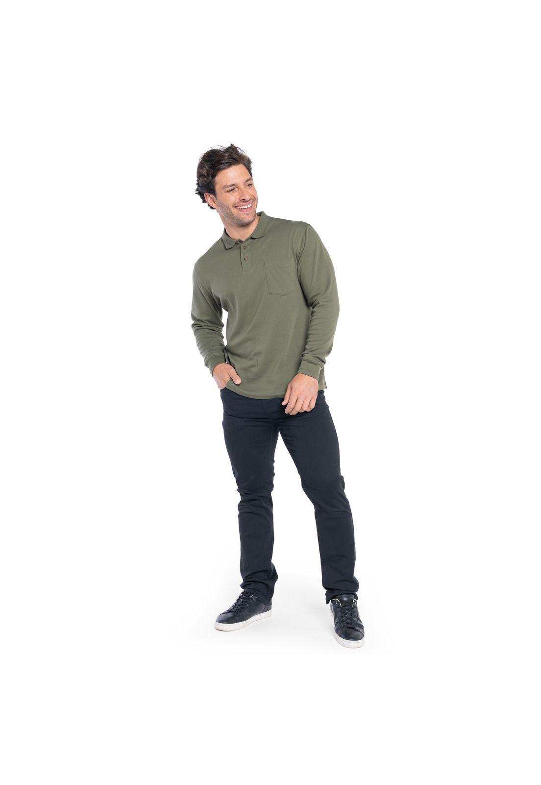 Polera Manga Larga Jersey Cuello Polo-3