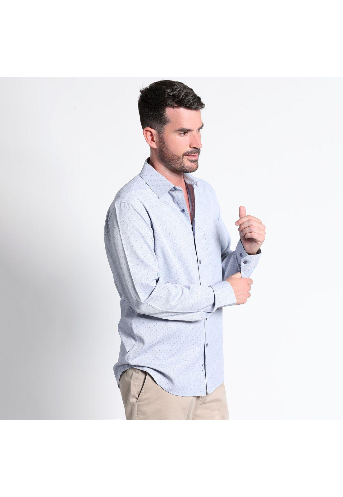 Camisa Dobby Manga Larga Slim Fit-1