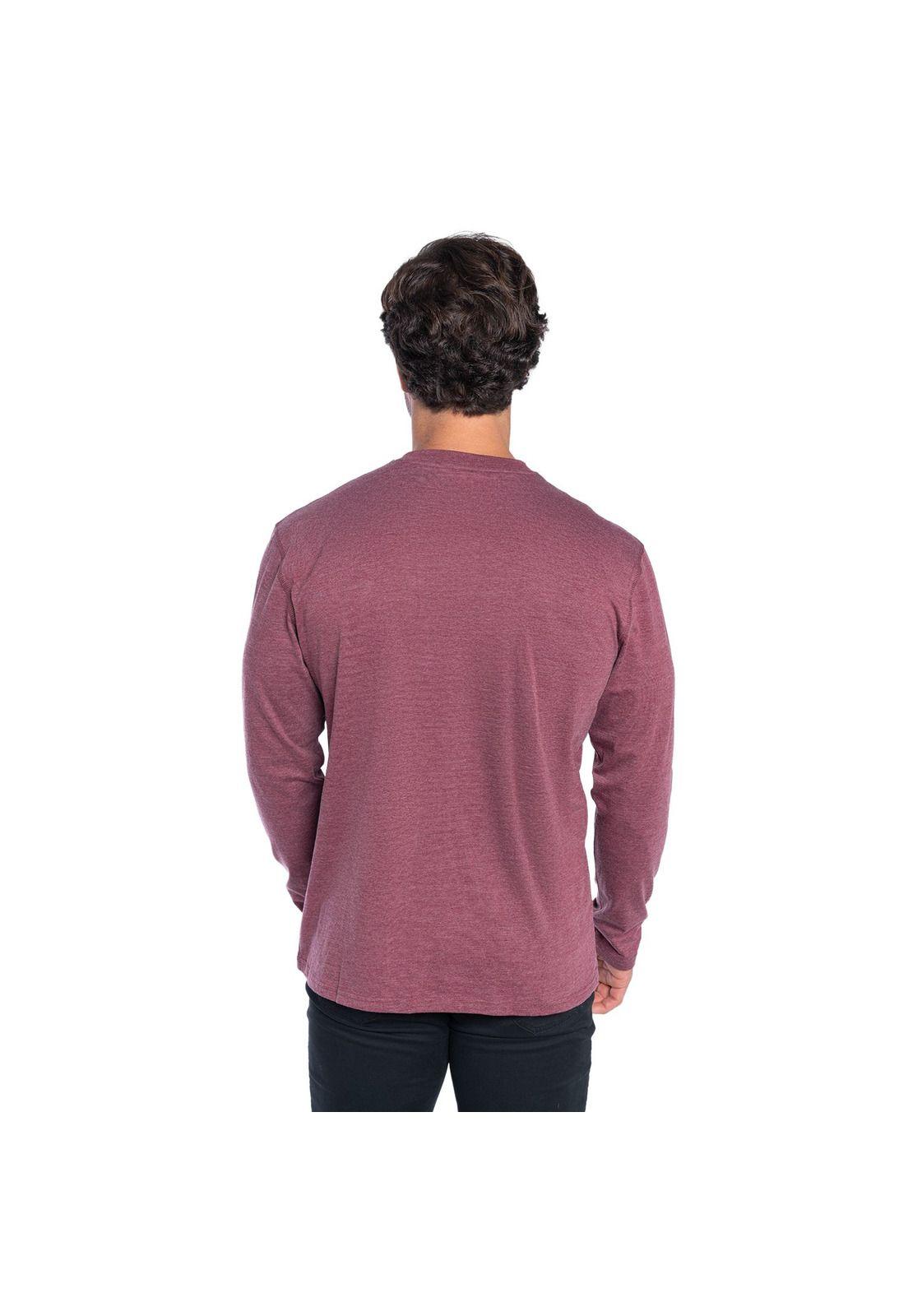 Polera Manga Larga Cuello Redondo Botones Hombre-1