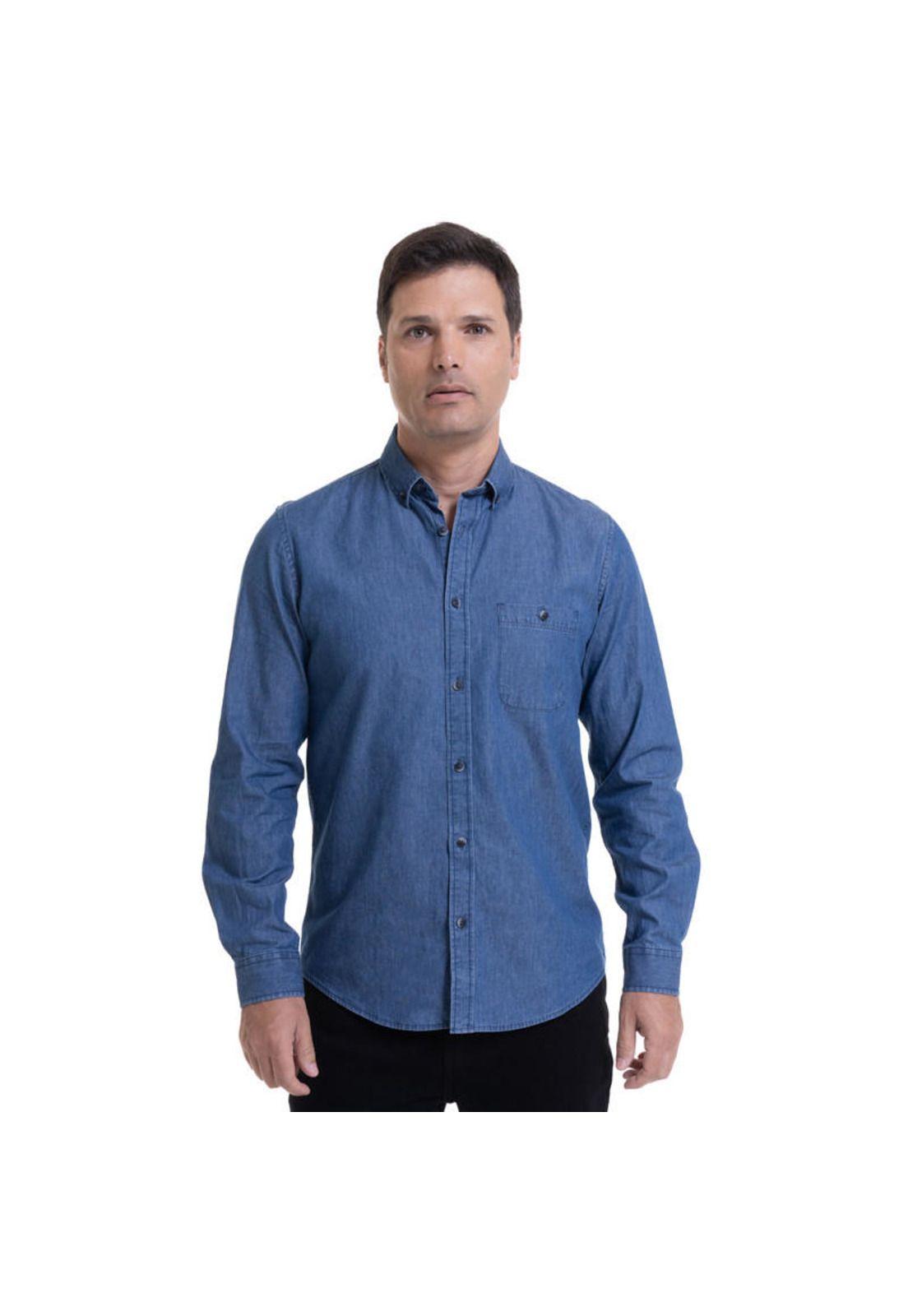 Camisa Denim Azul-0