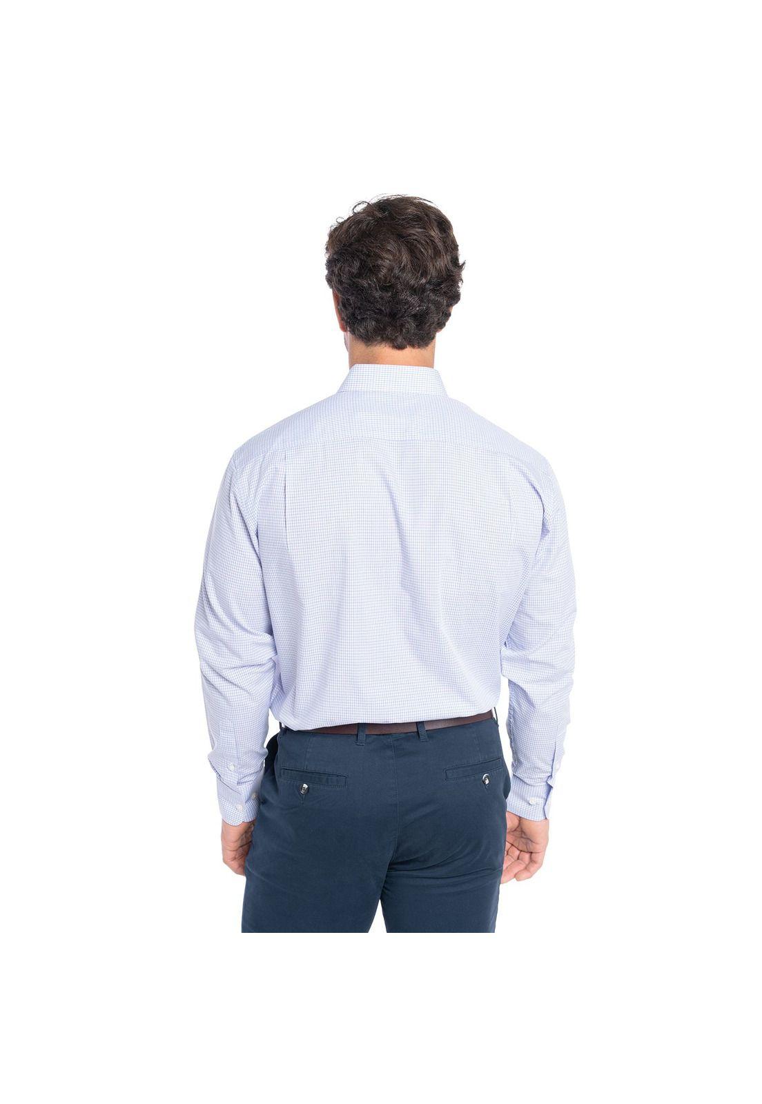 Camisa Manga Larga Mini Cuadros Hombre-1