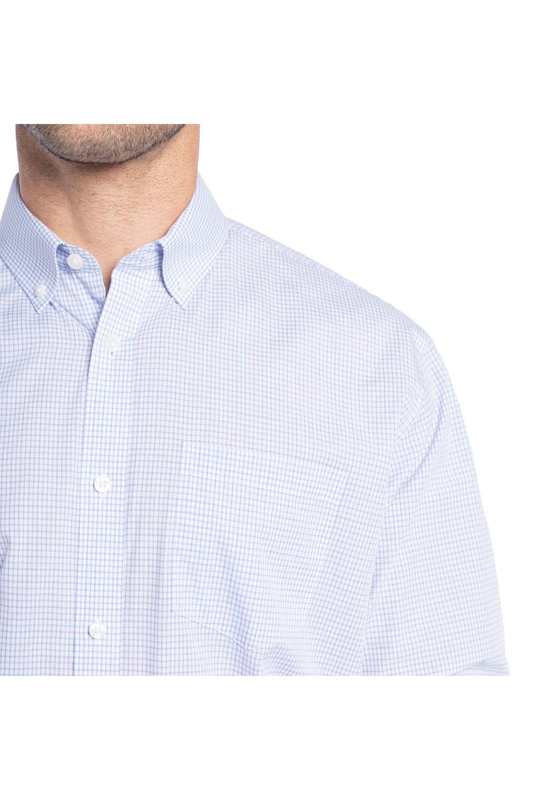 Camisa Manga Larga Mini Cuadros Hombre-2