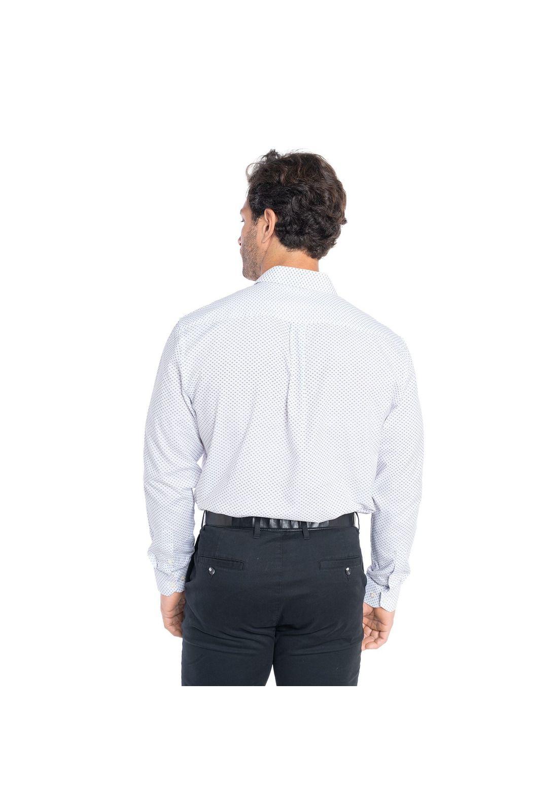 Camisa Manga Larga Estampada Hombre-1