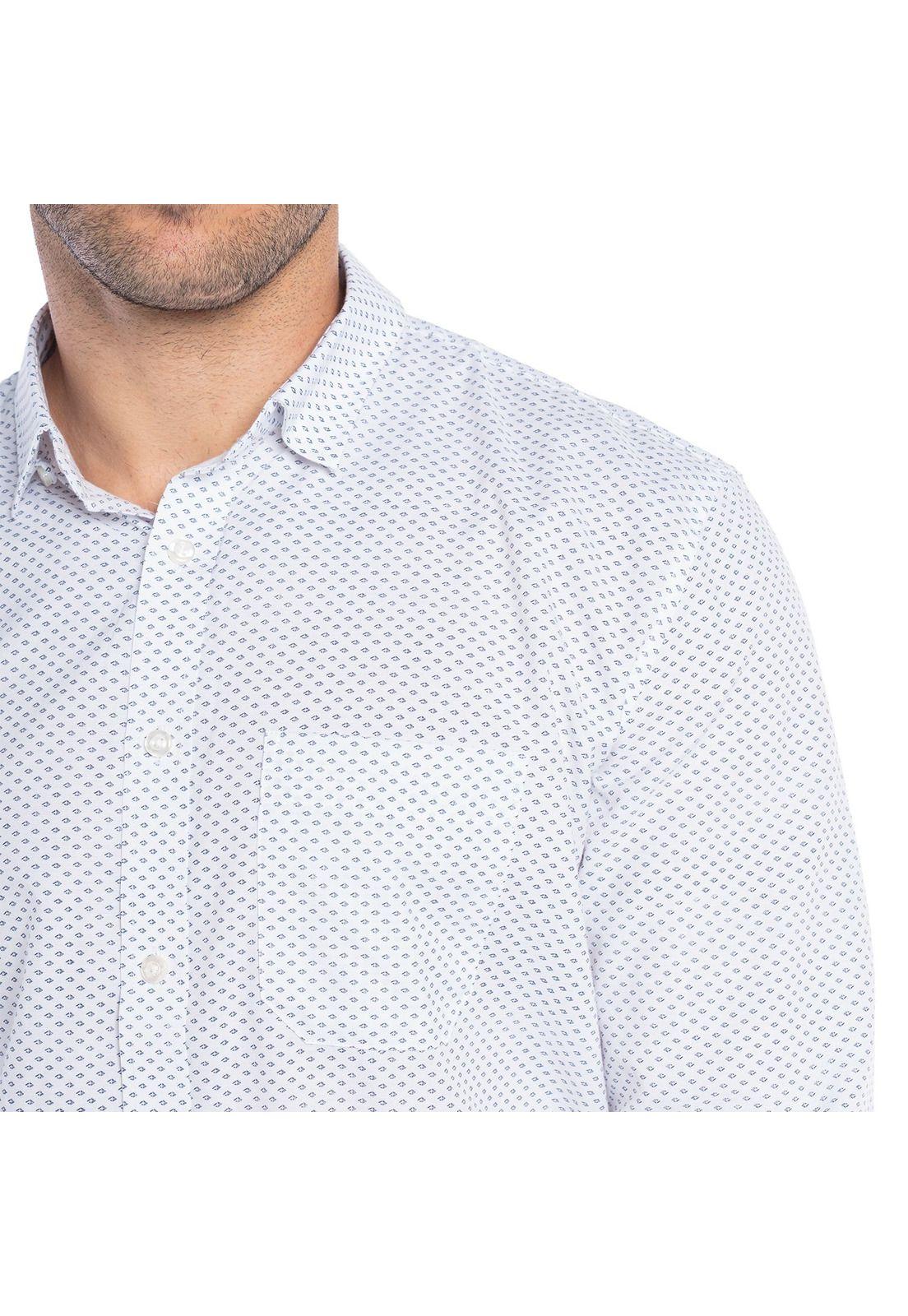 Camisa Manga Larga Estampada Hombre-2