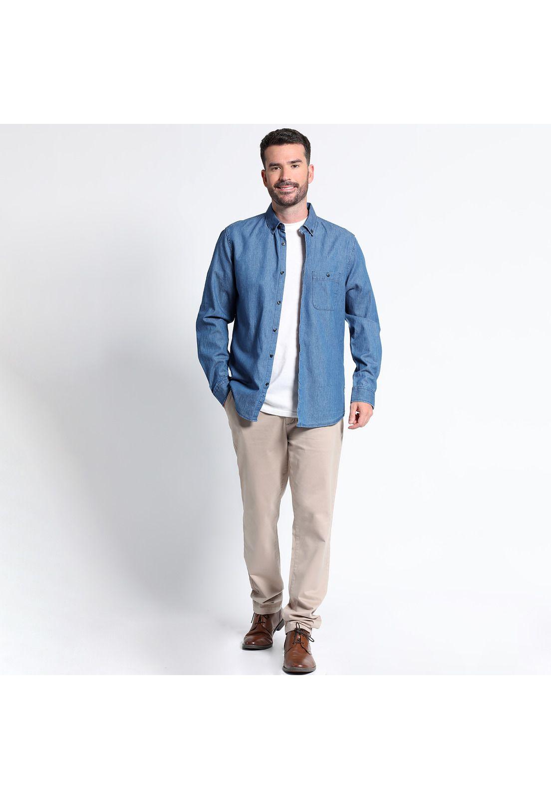 Camisa Denim Manga Larga Slim Fit-2