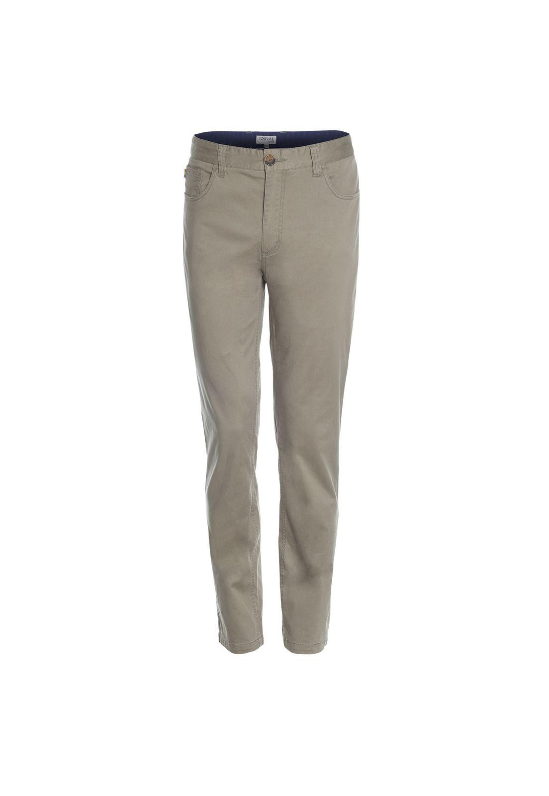 Pantalón Hombre 5 Bolsillos Slim Fit Spandex Oliva claro-3
