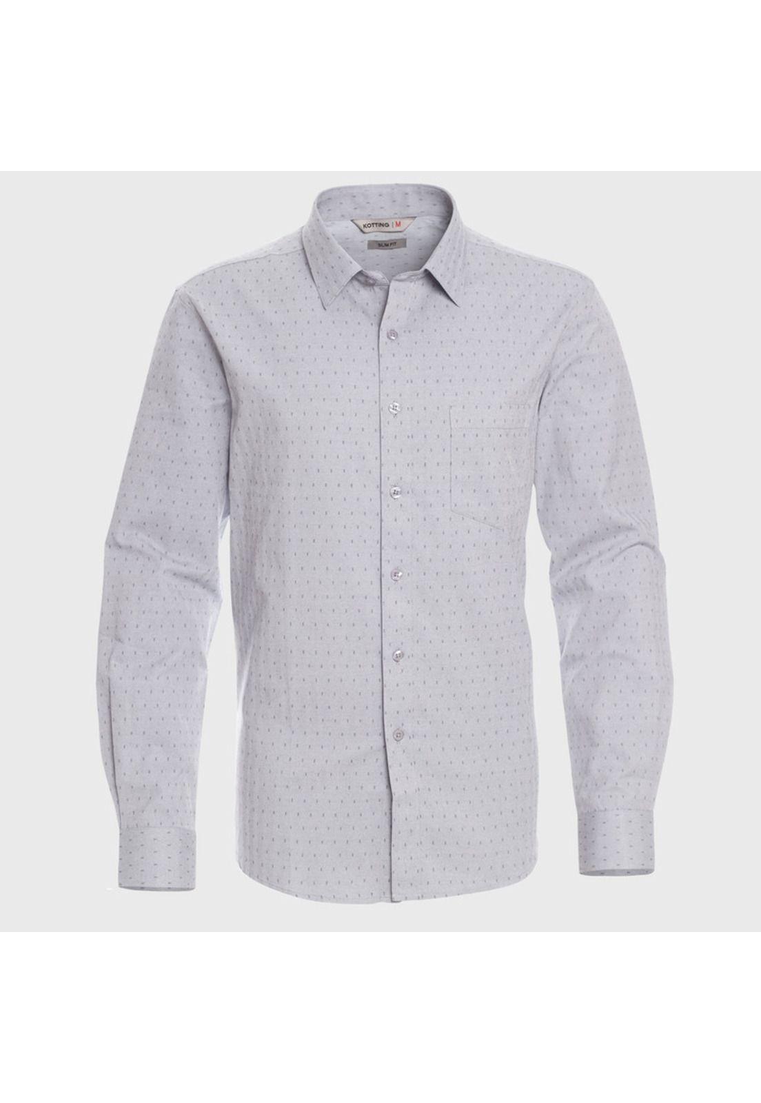 Camisa Manga Larga Dobby Slim Fit-0