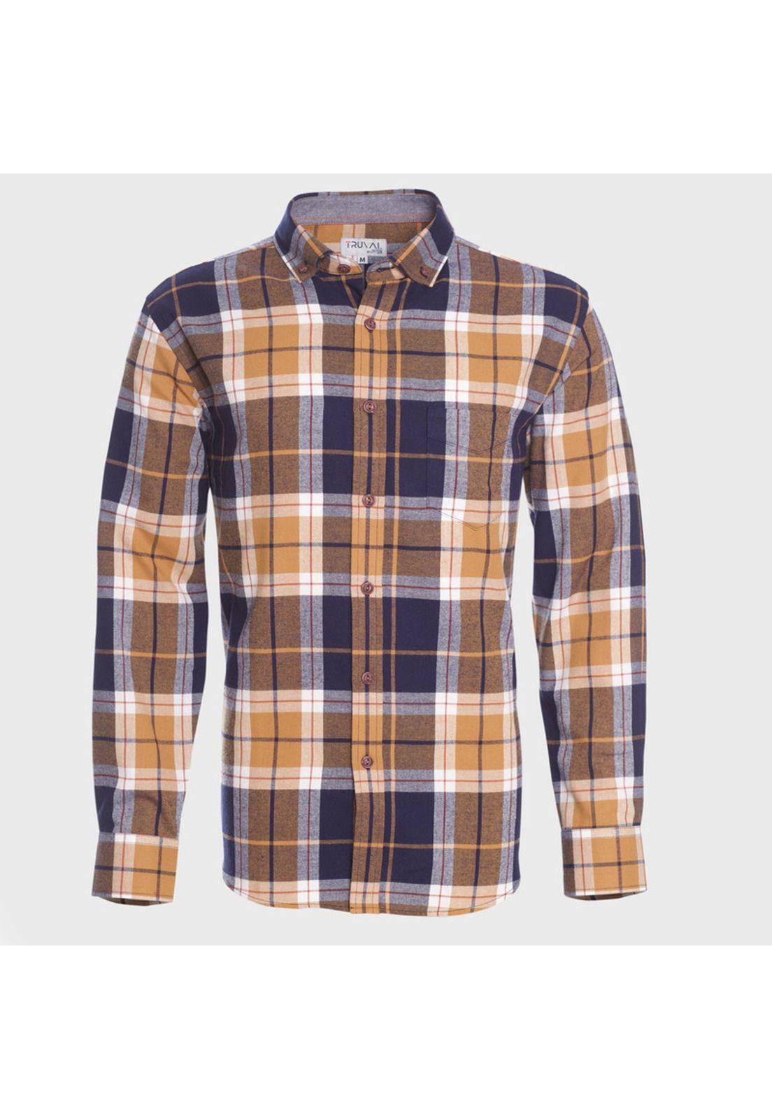 Camisa Manga Larga Franela Regular Fit-0