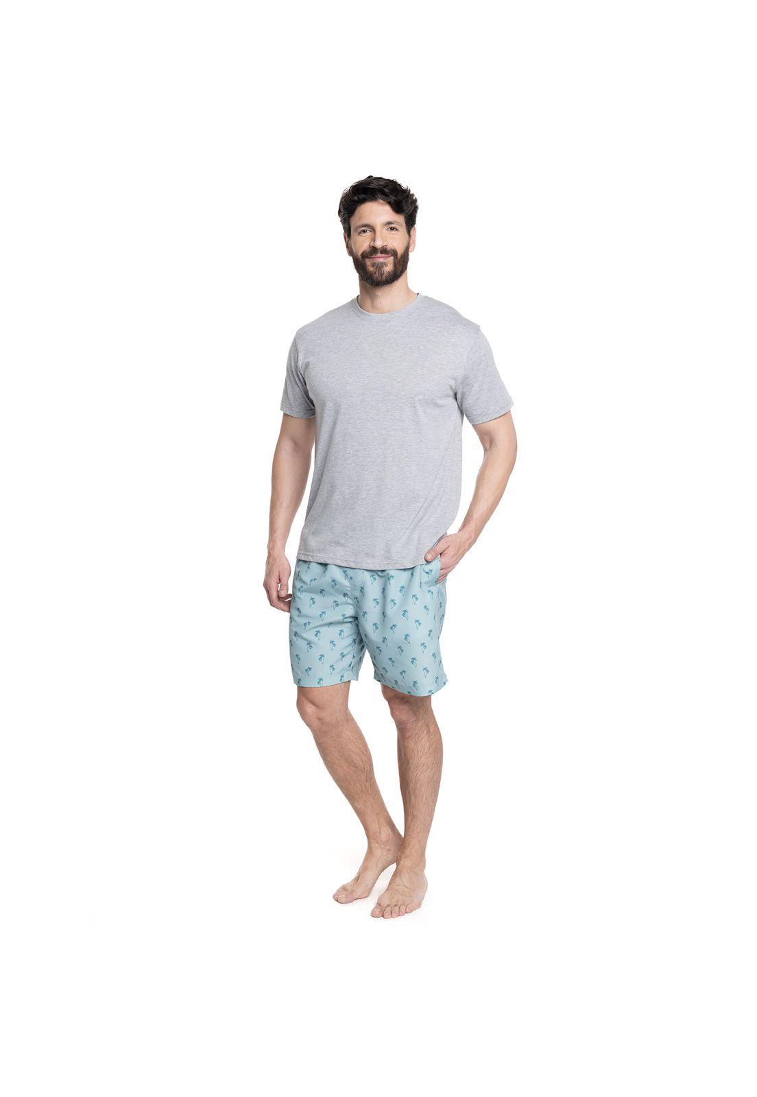 TRAJE DE BAÑO HOMBRE ESTAMPADO PRETINA ELASTICADA CORDONES-3