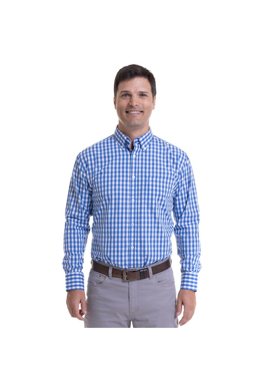 Camisa Fantasía Clásica Celeste-0