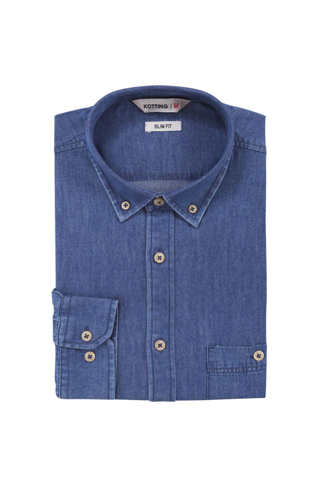 Camisa Manga Larga Denim Slim Fit-4