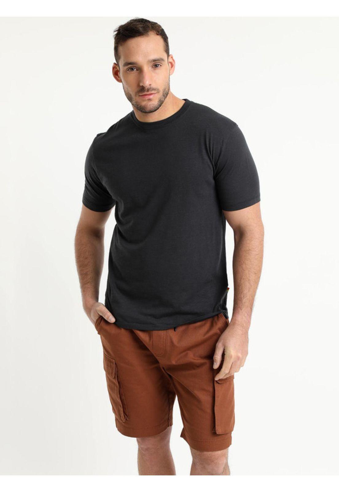 Polera Manga Corta Cuello Redondo Print Gris-1