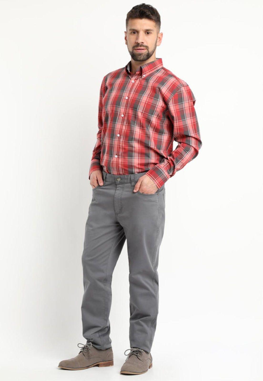 Pantalon 5 Bolsillos Spandex Gris-2