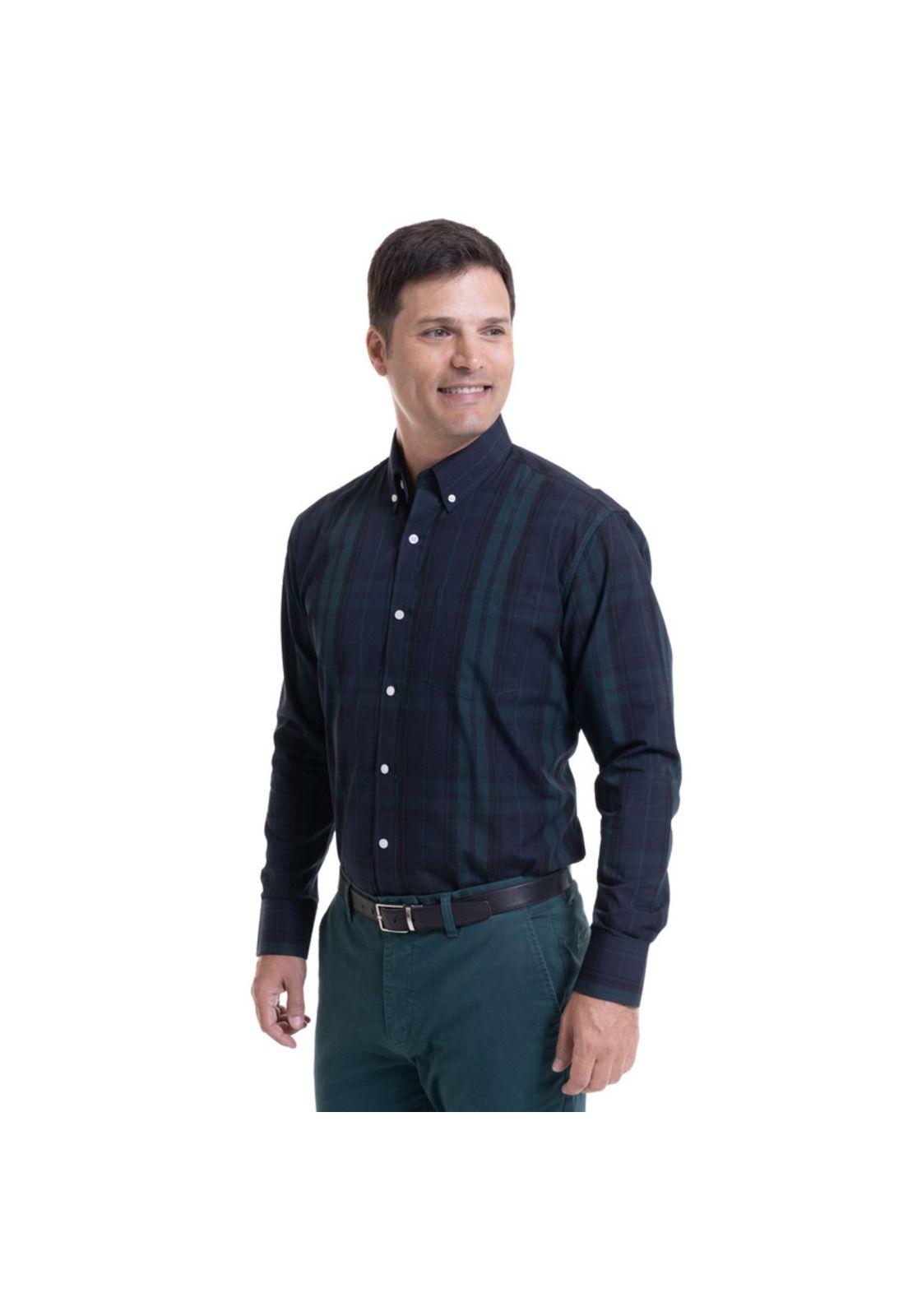 Camisa Fantasía Premium Azul Marino-0