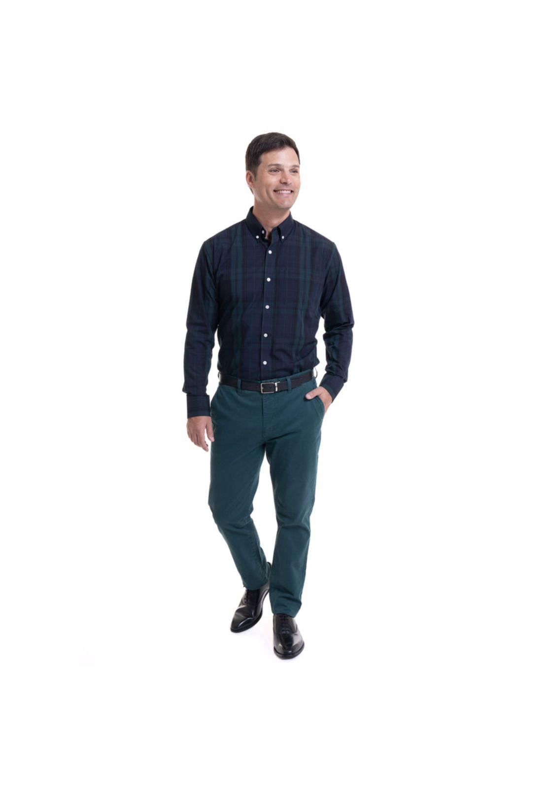 Camisa Fantasía Premium Azul Marino-2