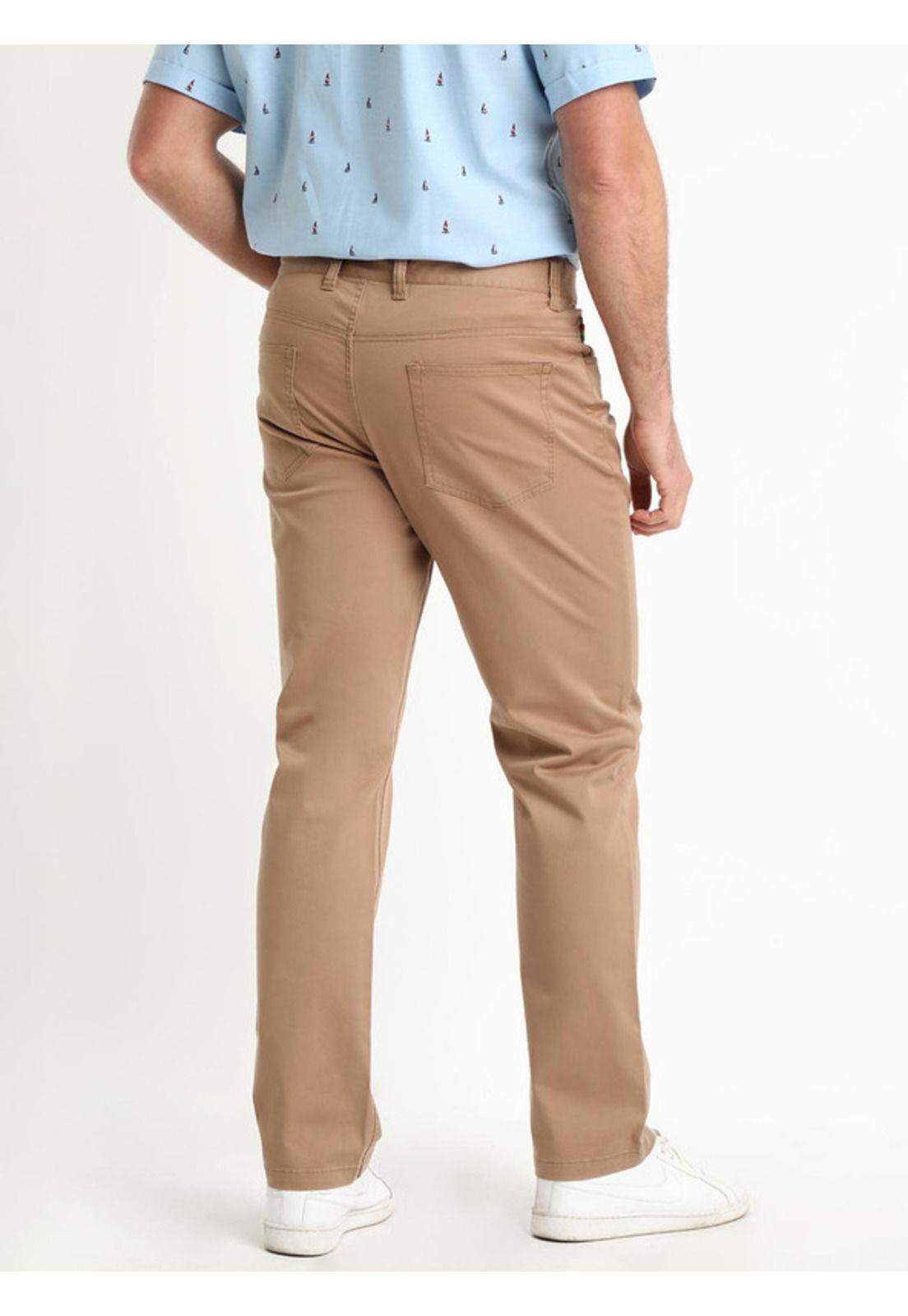 Pantalón Spandex 5 Bolsillos Regular Fit Tostado-2