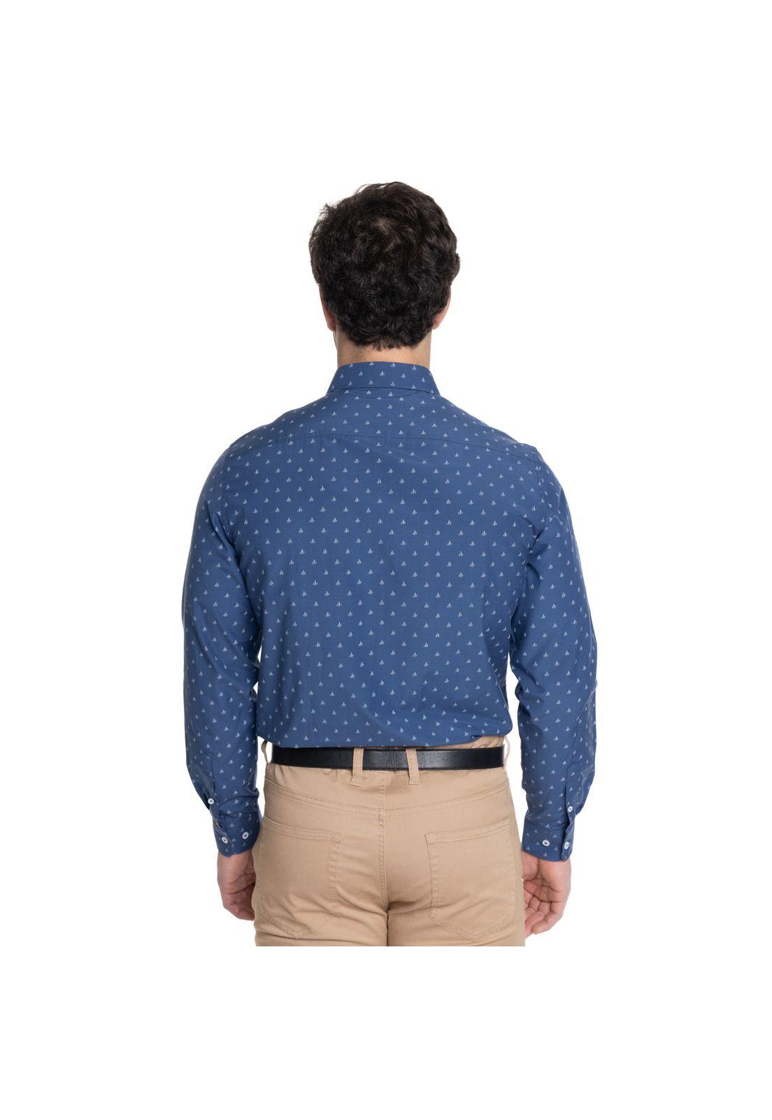 CAMISA HOMBRE MANGA LARGA TREVIRA ESTAMPADA-1