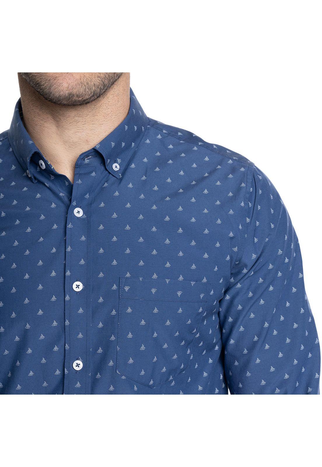 CAMISA HOMBRE MANGA LARGA TREVIRA ESTAMPADA-2