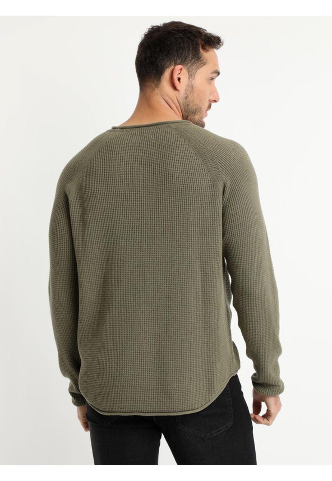 Sweater Cuello Redondo Khaki claro-2