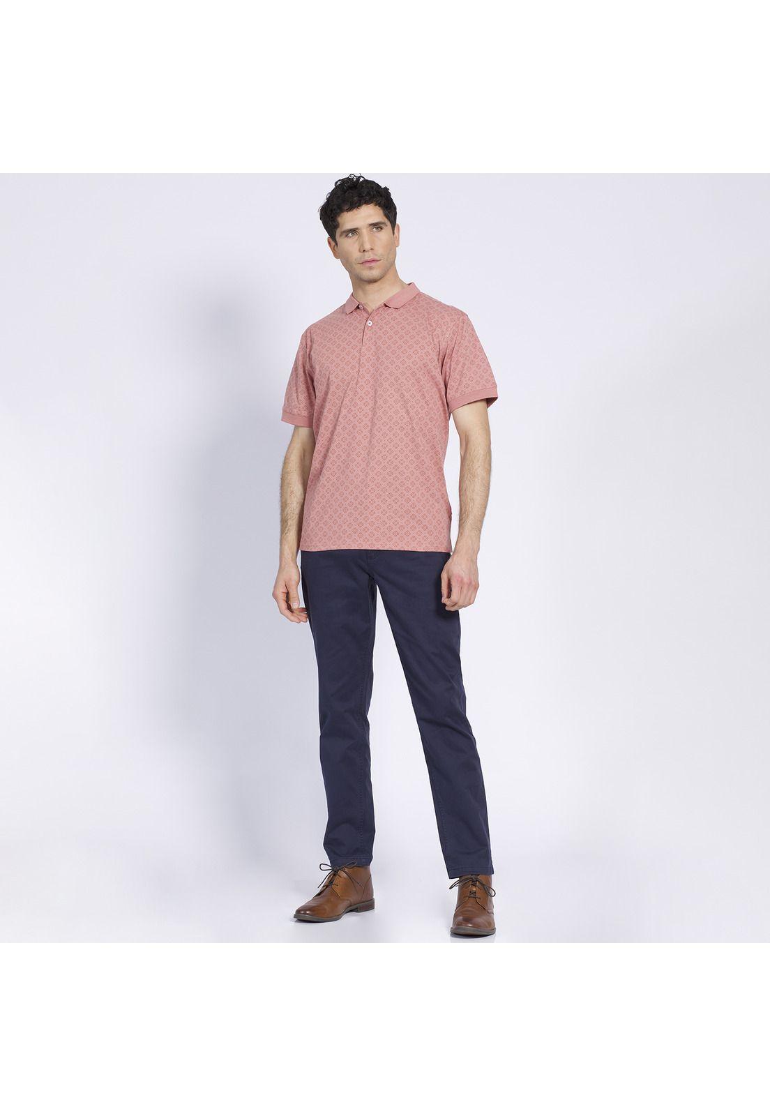 Polera Manga Corta Jersey Estampada Coral-0