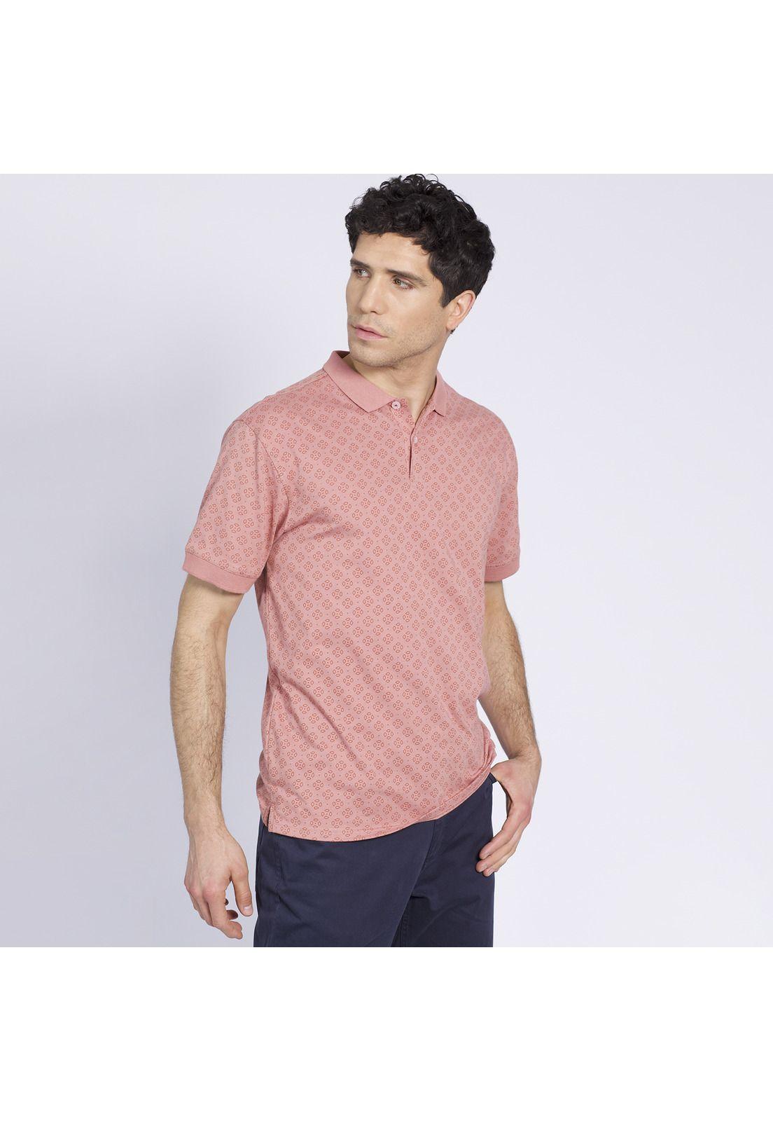 Polera Manga Corta Jersey Estampada Coral-2