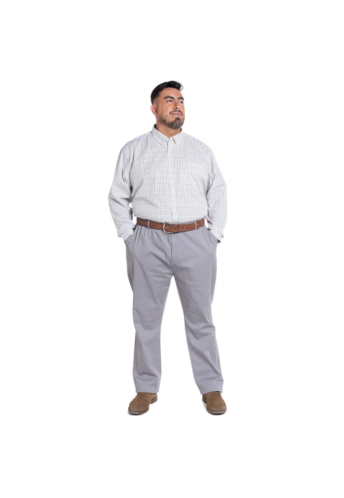 PANTALÓN FRENTE PLANO SPANDEX REGULAR FIT-3