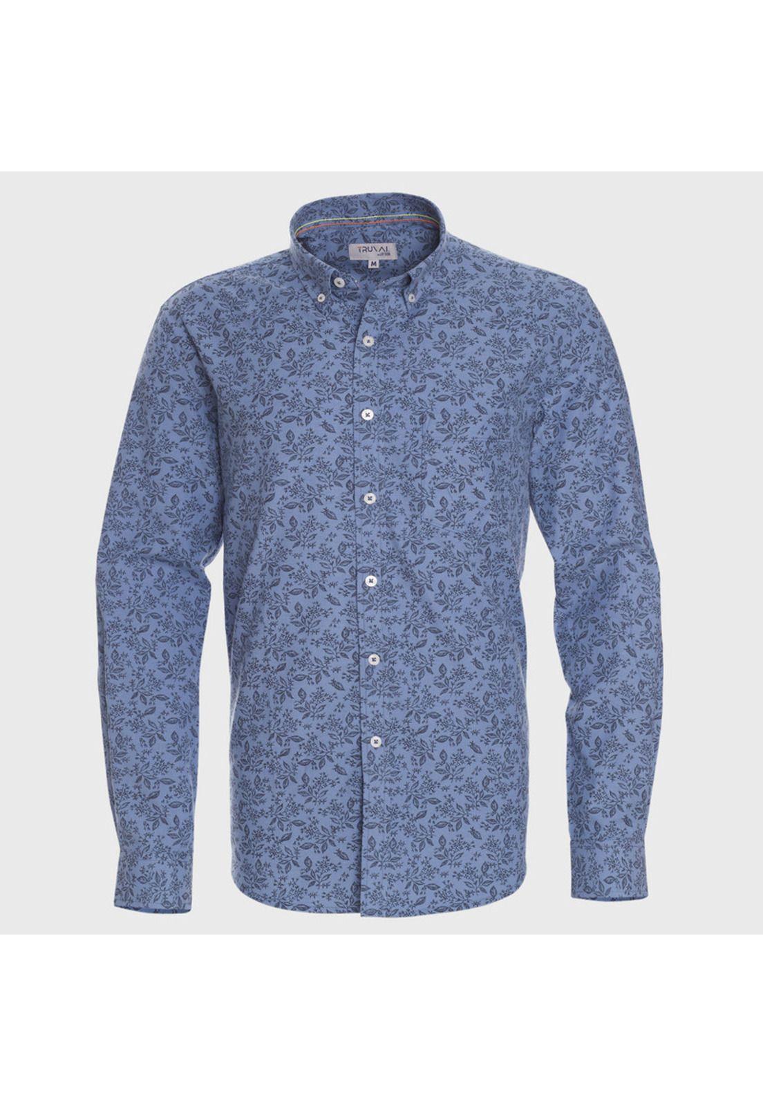 Camisa Manga Larga Oxford Estampada Slim Fit-0