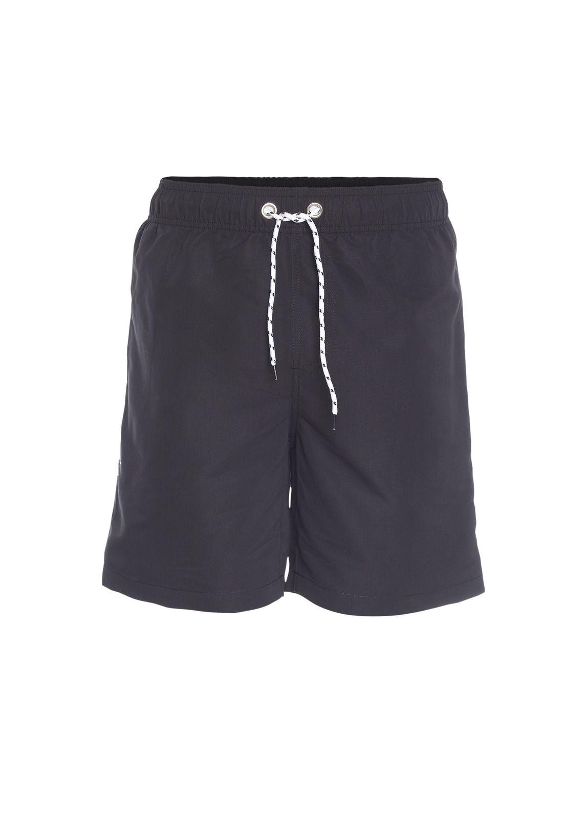 Traje de Baño Liso Negro-0