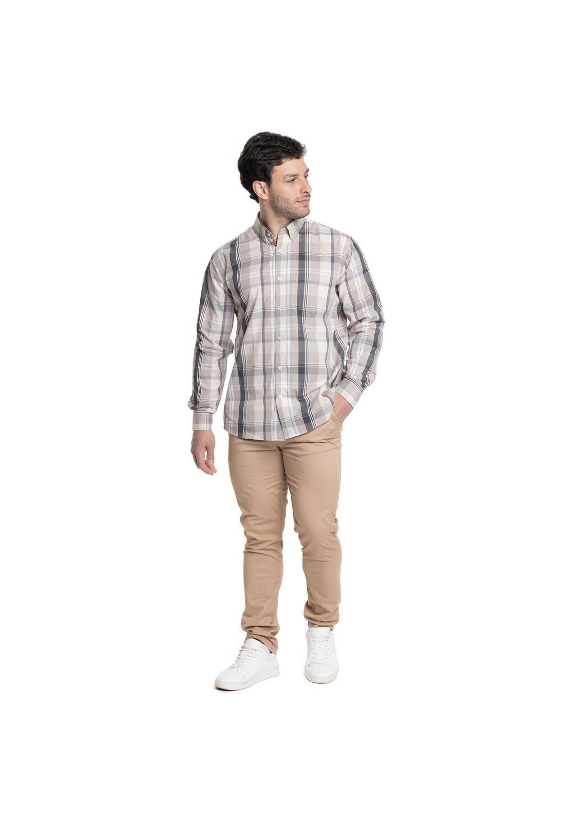 CAMISA HOMBRE MANGA LARGA TREVIRA CUADROS-3