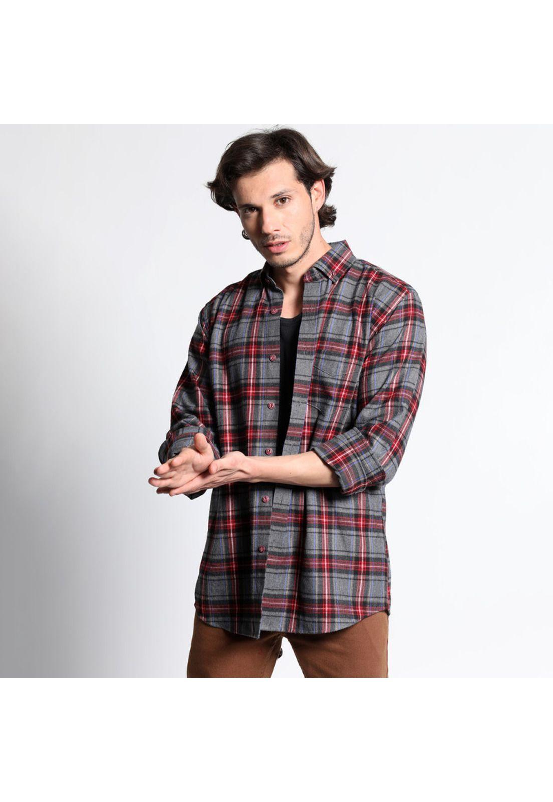 Camisa Manga Larga Franela Regular Fit-1