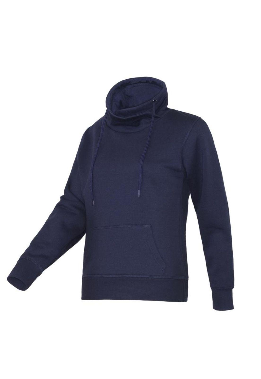 Polerón Cuello Cruzado Azul Marino Niña-0