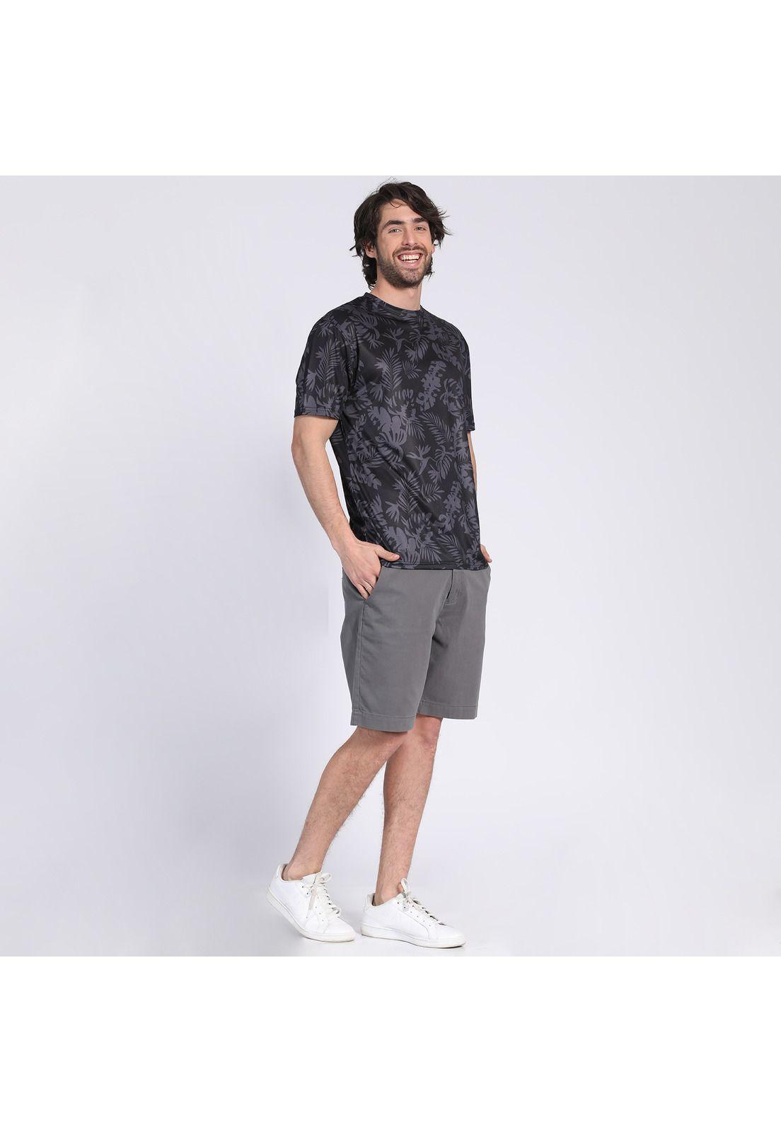 Polera Manga Corta Poliéster Negro-0