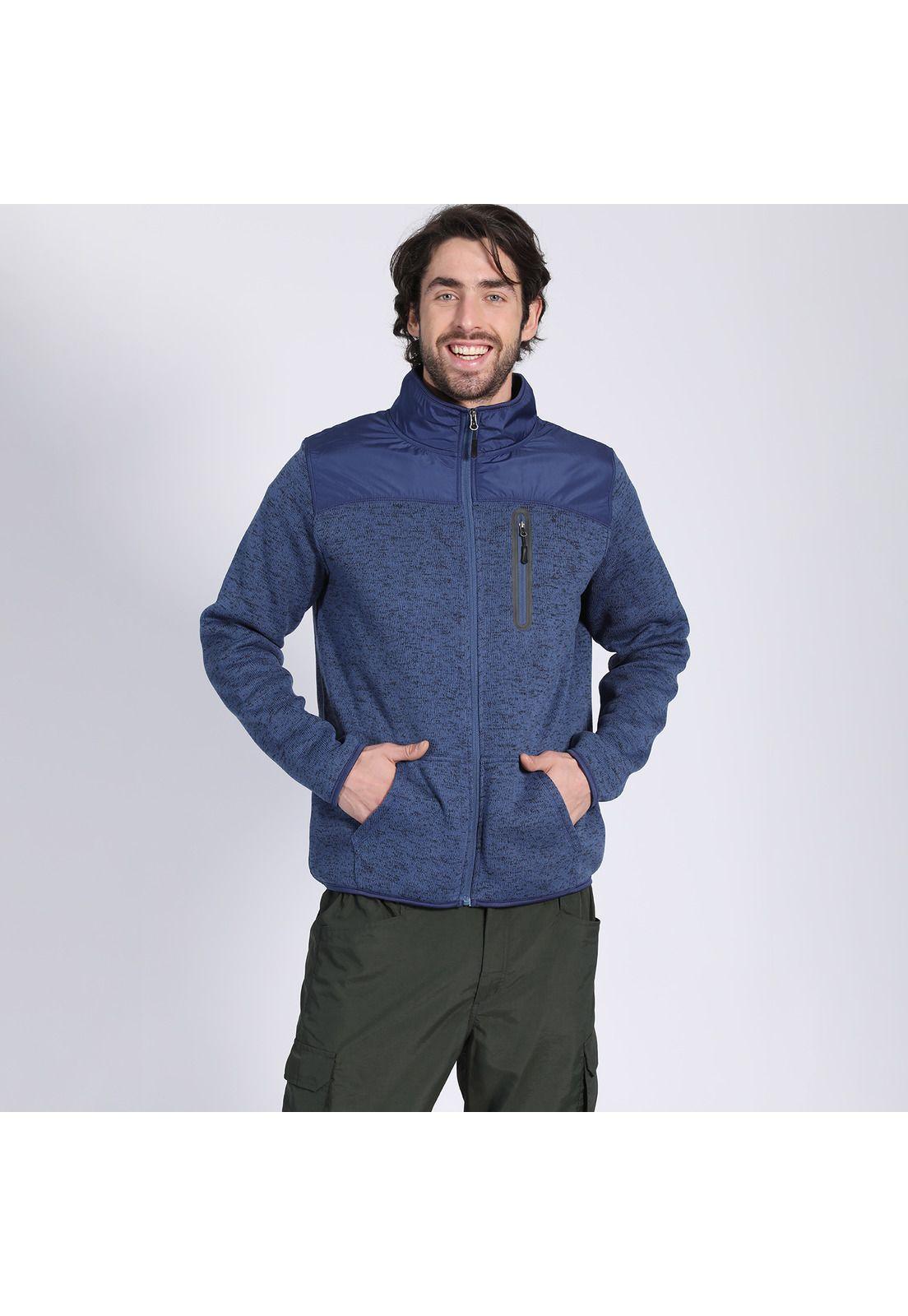 Polerón Full Zipper Print Azul-1