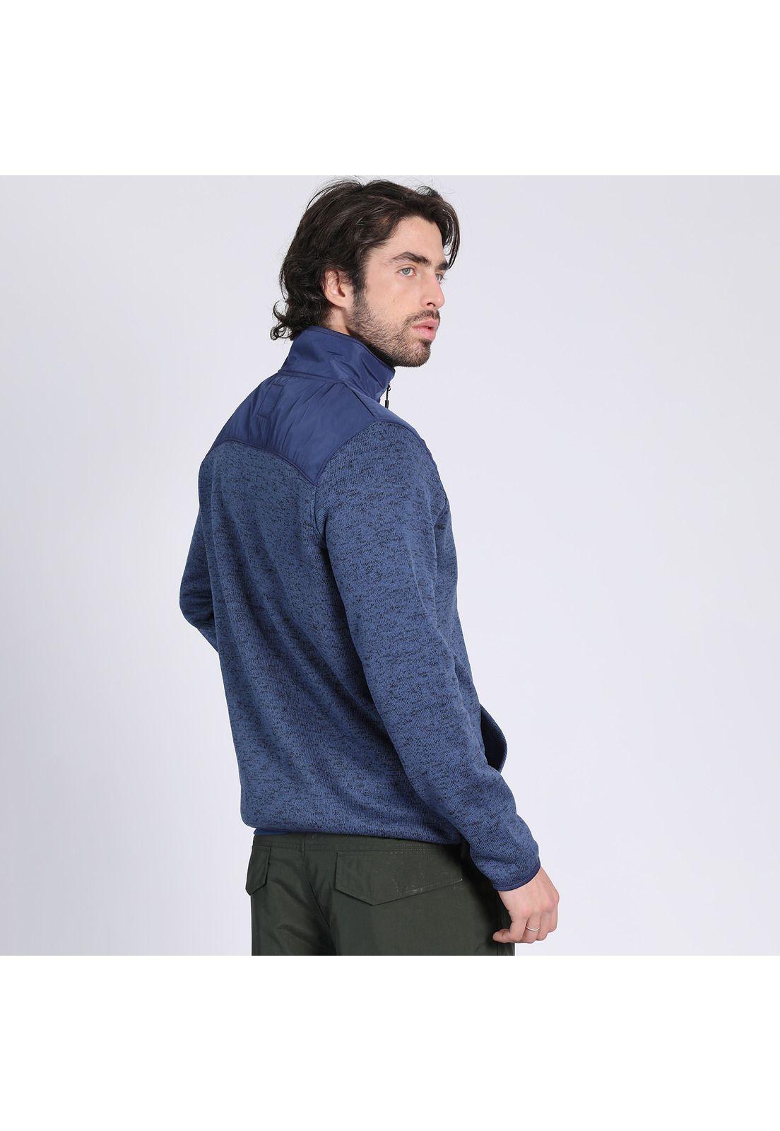 Polerón Full Zipper Print Azul-2