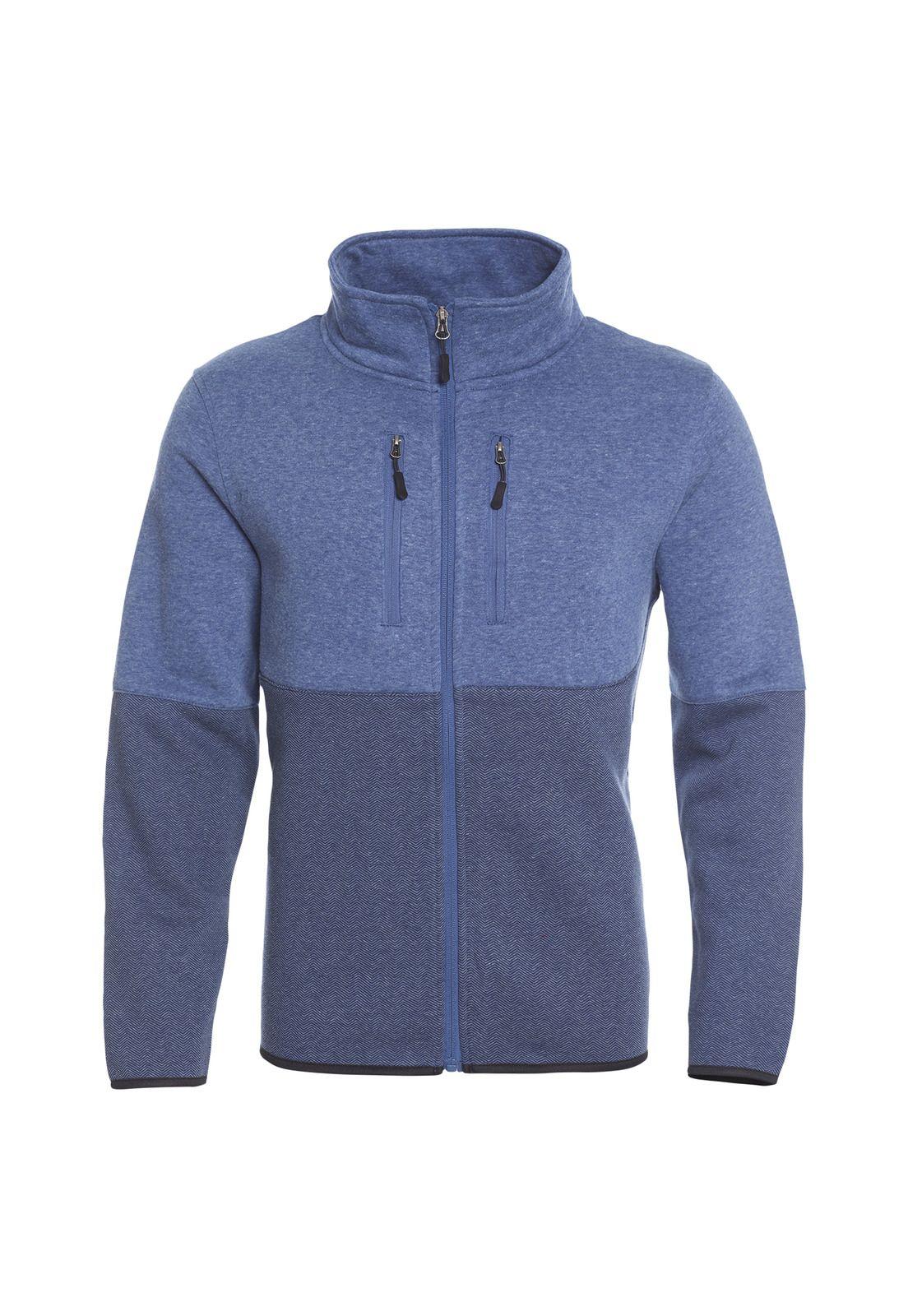 Polerón Full Zipper Print Azul-3