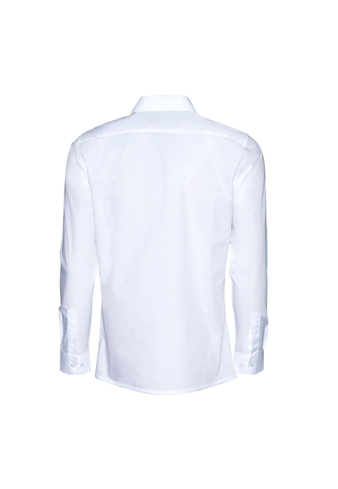 Camisa Escolar Slim Fit Blanca Niño-1