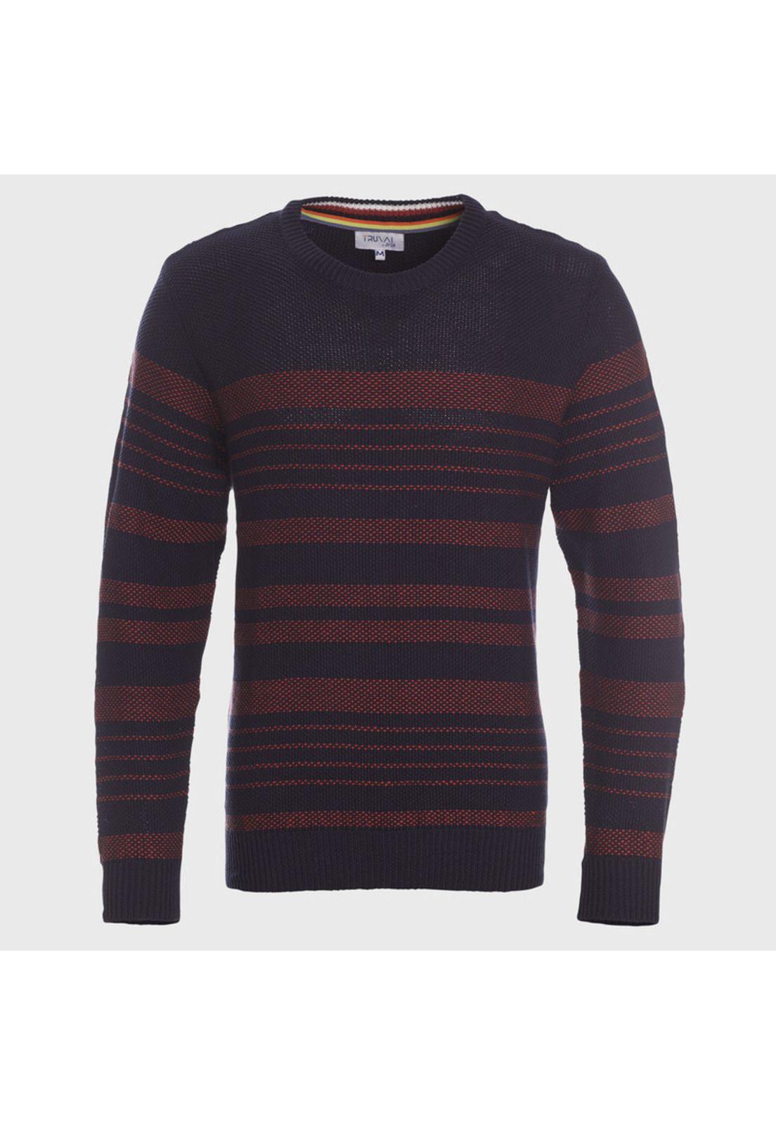 Sweater Cuello Redondo Listado-0