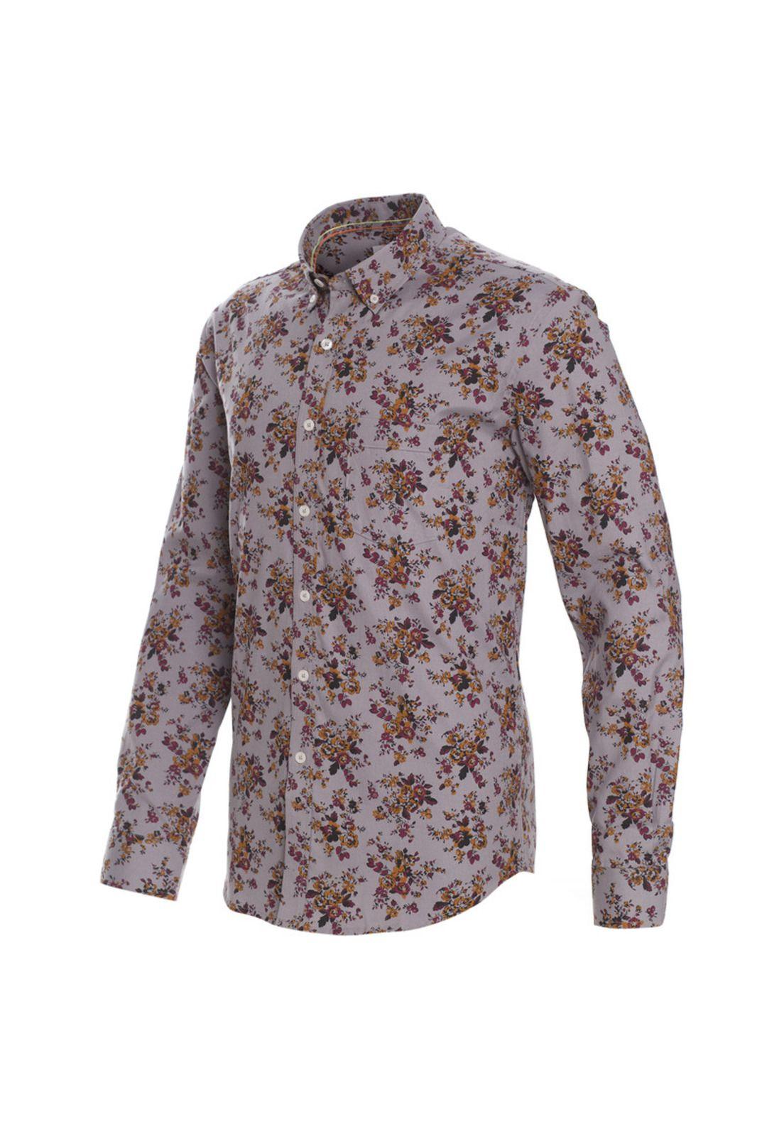 Camisa Manga Larga Oxford Estampada Slim Fit-1