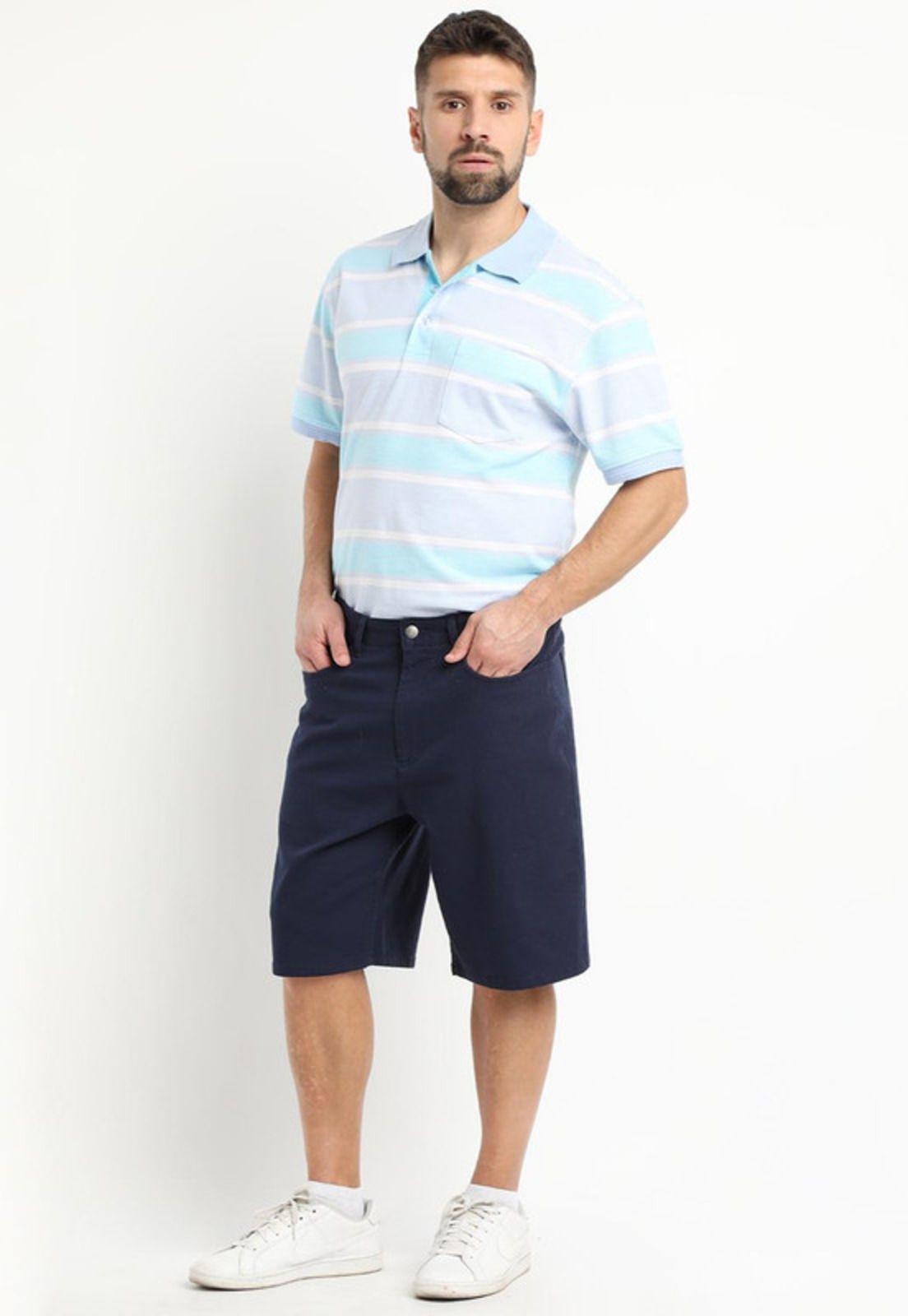 Bermuda Canvas Spandex Azul Marino-2
