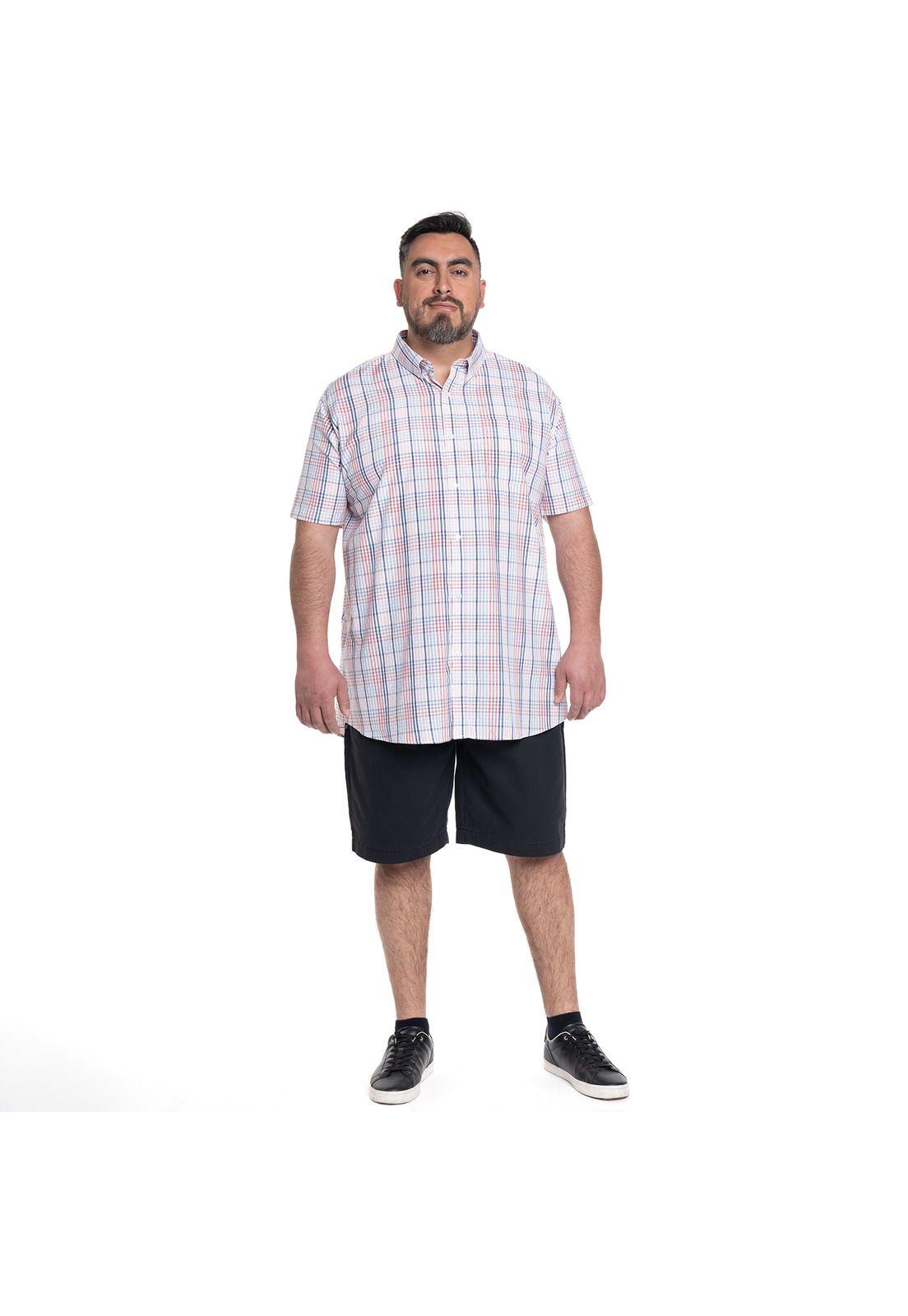 CAMISA HOMBRE MANGA CORTA FANTASÍA CLÁSICA CUELLO SEMI ITALIANO-6
