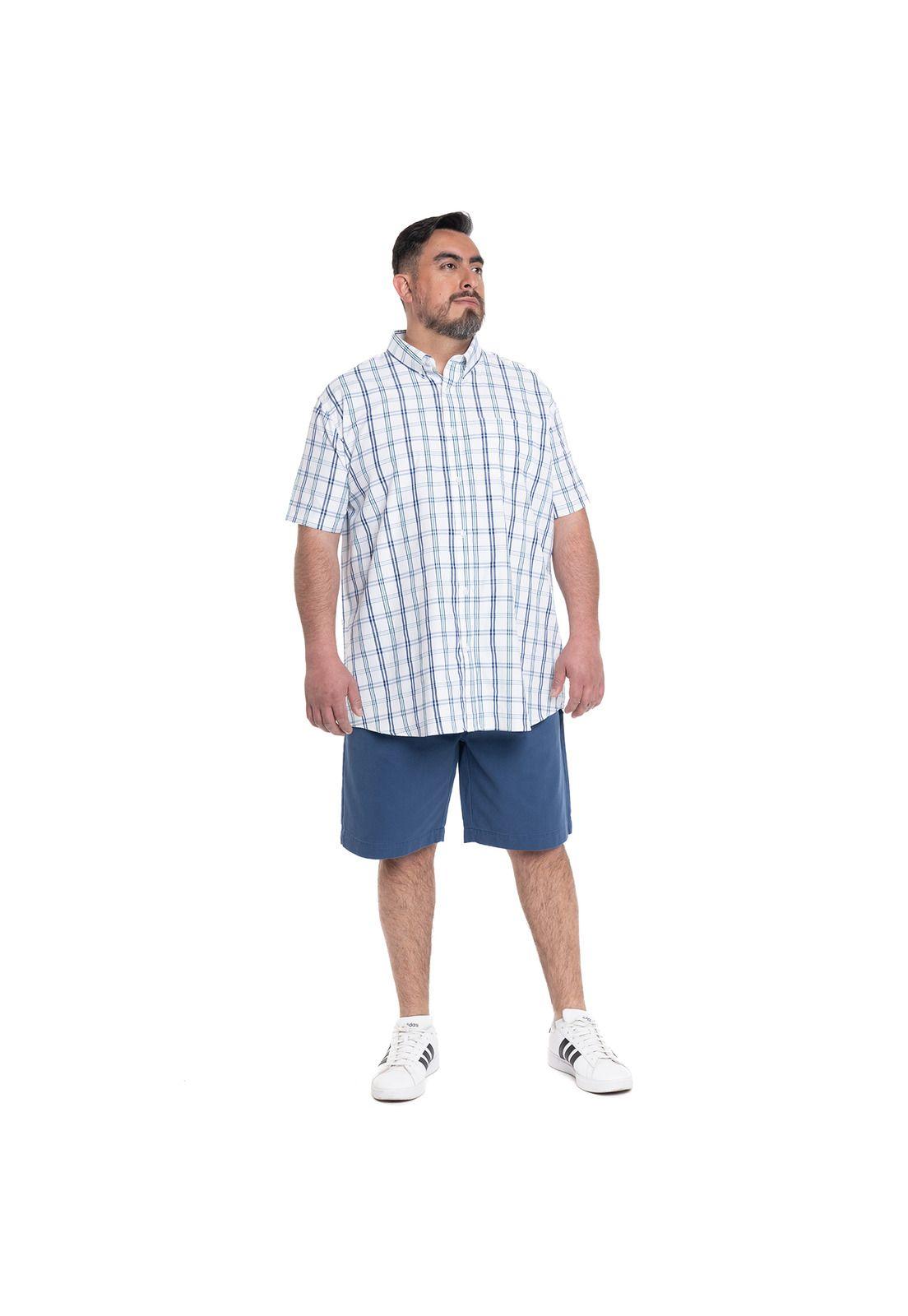 CAMISA HOMBRE MANGA CORTA FANTASÍA CLÁSICA CUELLO SEMI ITALIANO-7