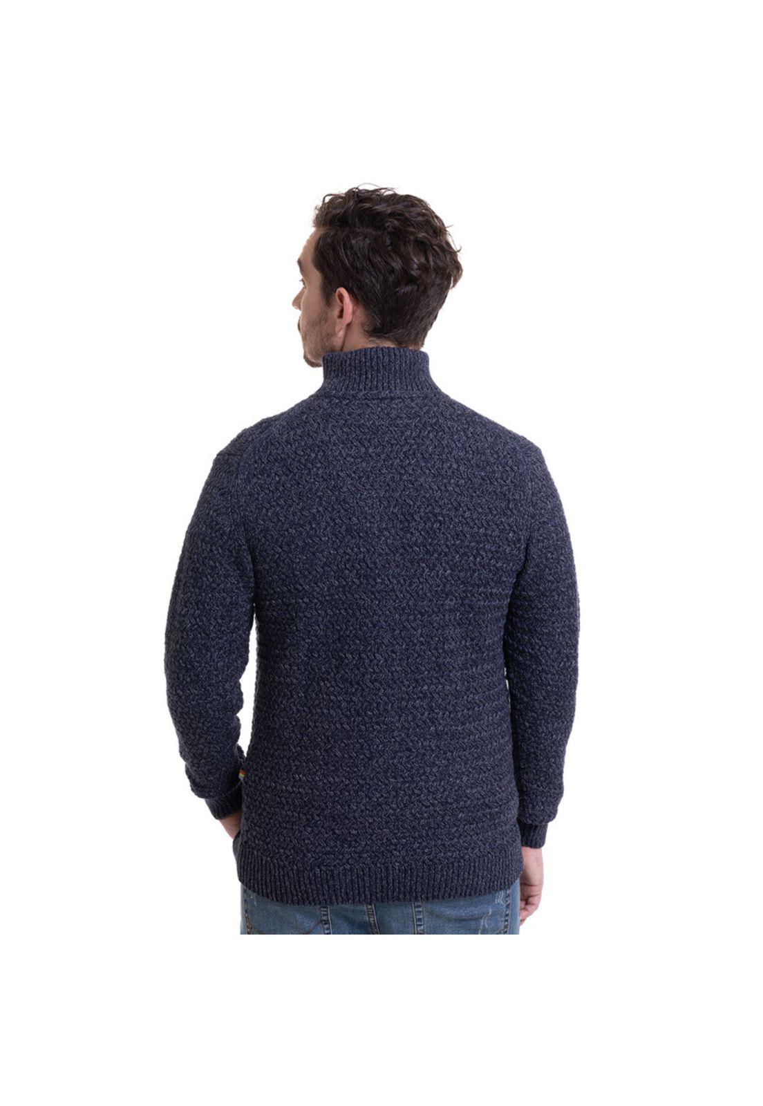 Sweater Medio Cierre Azul Marino-1